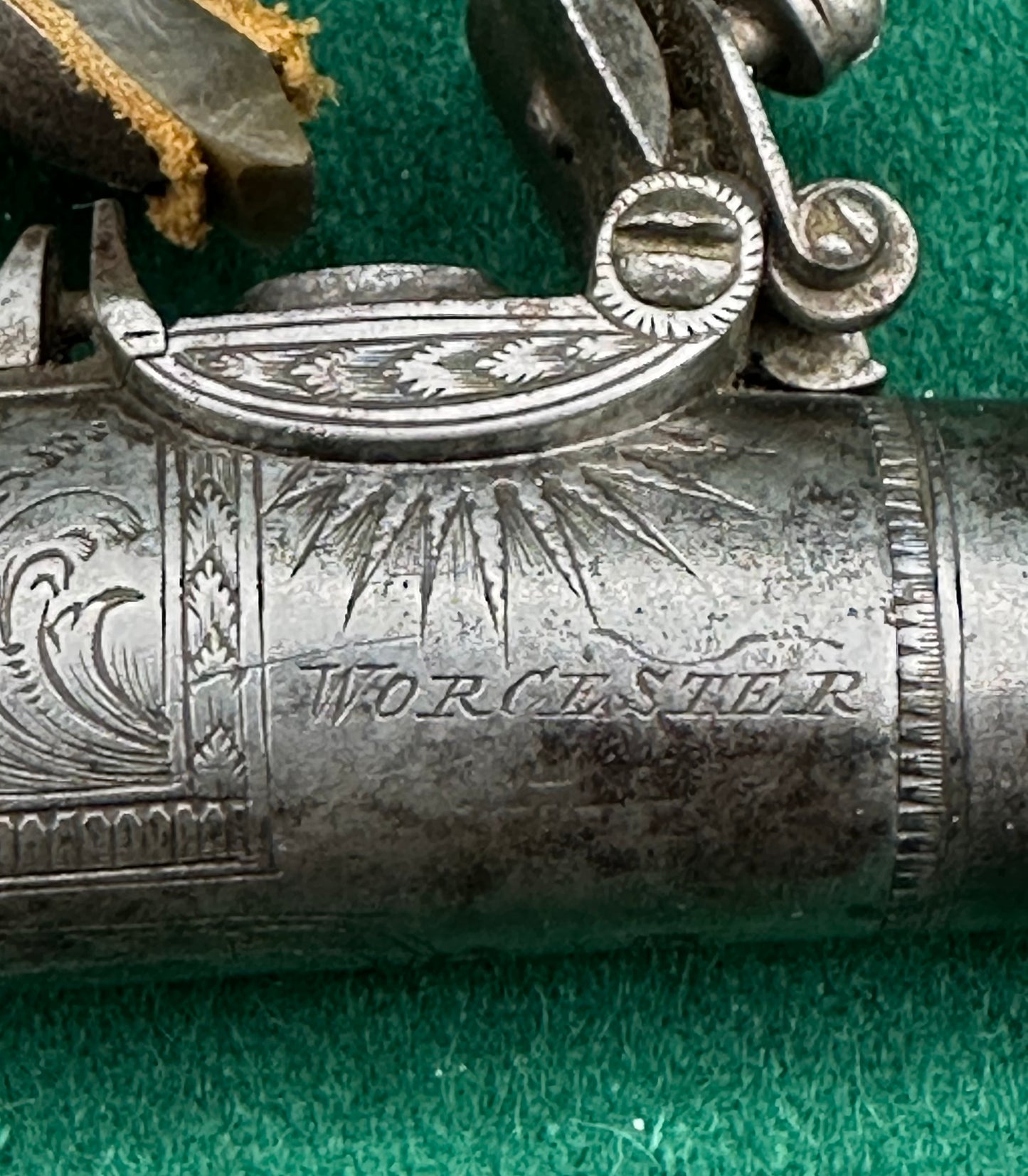 A High Quality Round Framed Flintlock Pocket Pistol By William Wood Of Worcester