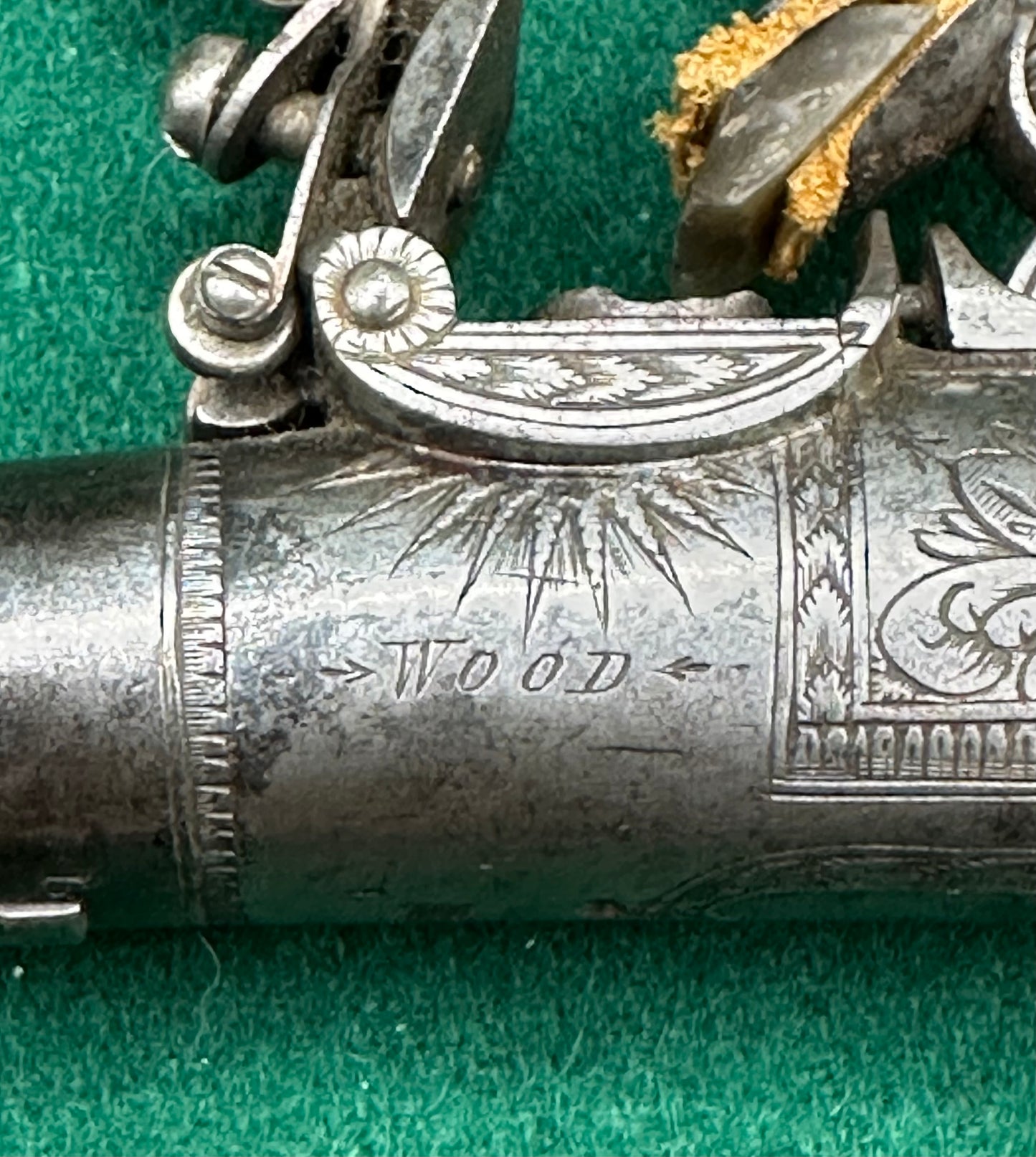 A High Quality Round Framed Flintlock Pocket Pistol By William Wood Of Worcester
