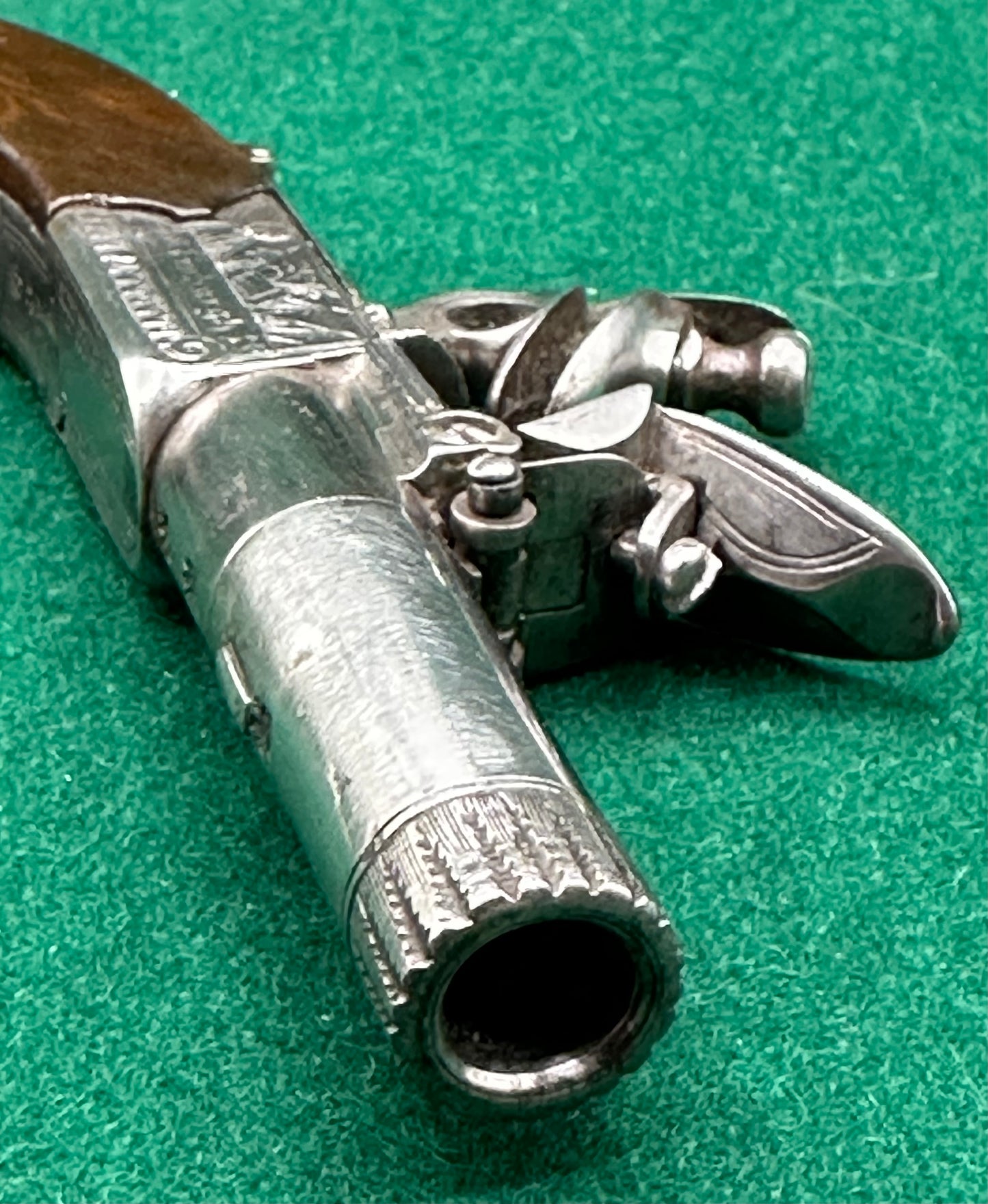 Scottish Boxlock Flintlock Muff Pistol By William McLauchlan