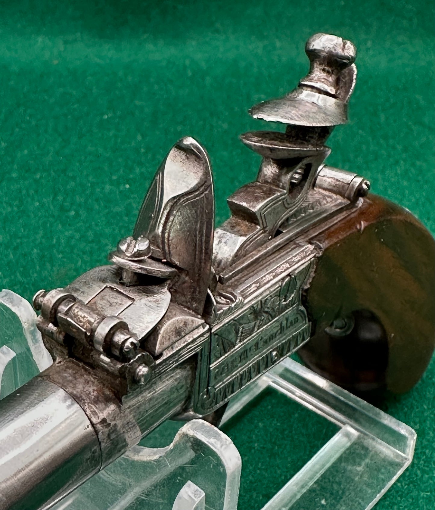 Scottish Boxlock Flintlock Muff Pistol By William McLauchlan