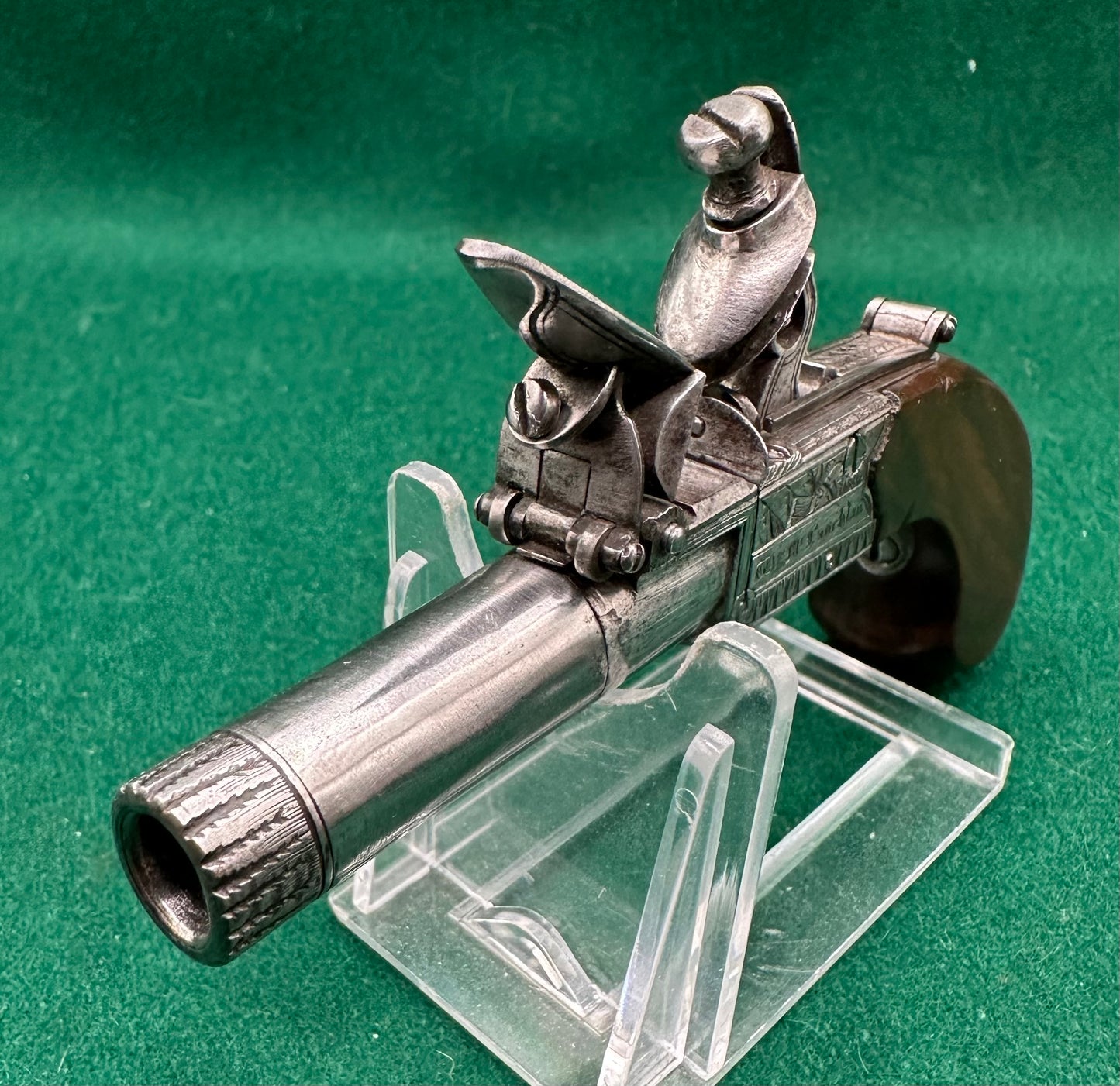 Scottish Boxlock Flintlock Muff Pistol By William McLauchlan