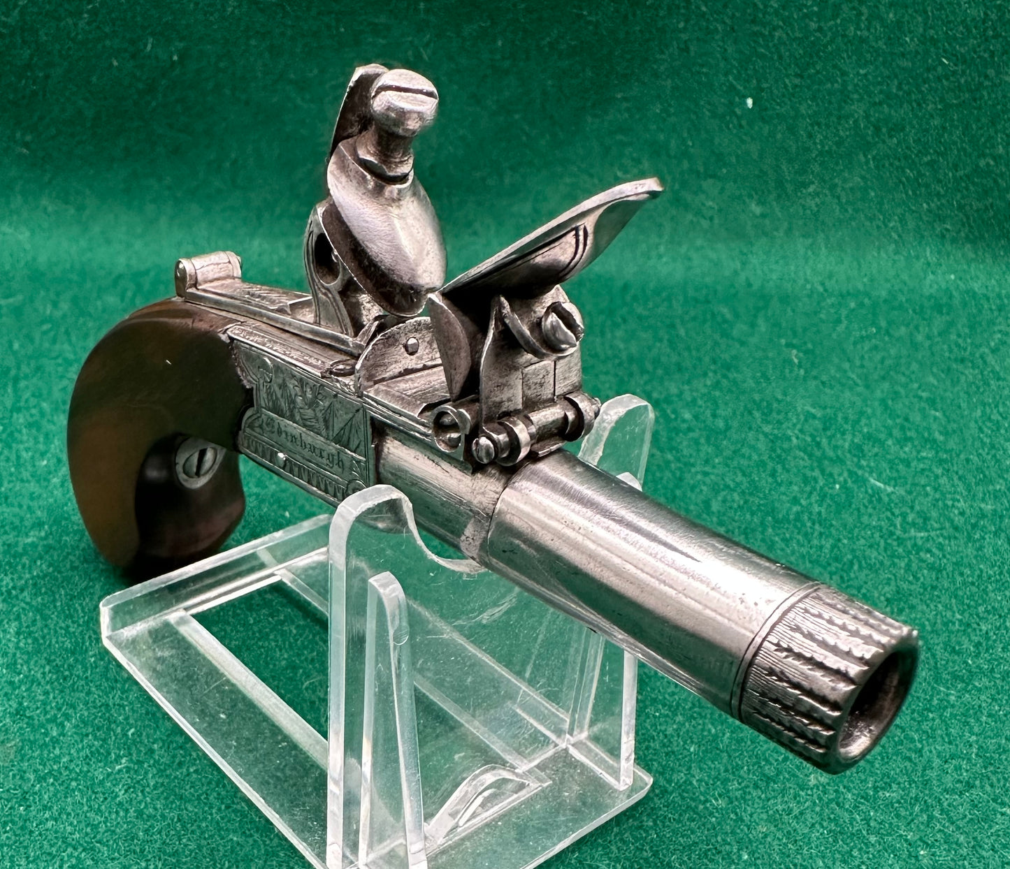 Scottish Boxlock Flintlock Muff Pistol By William McLauchlan