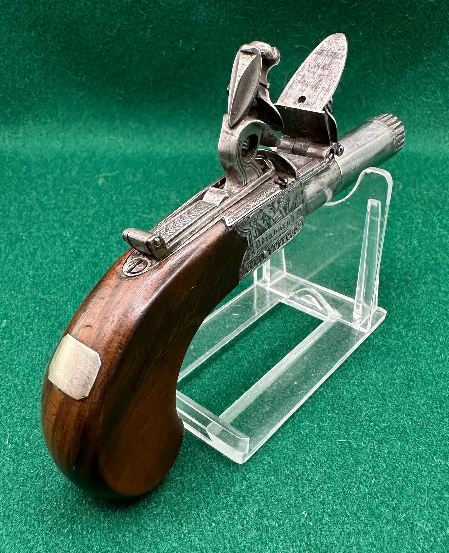 Scottish Boxlock Flintlock Muff Pistol By William McLauchlan