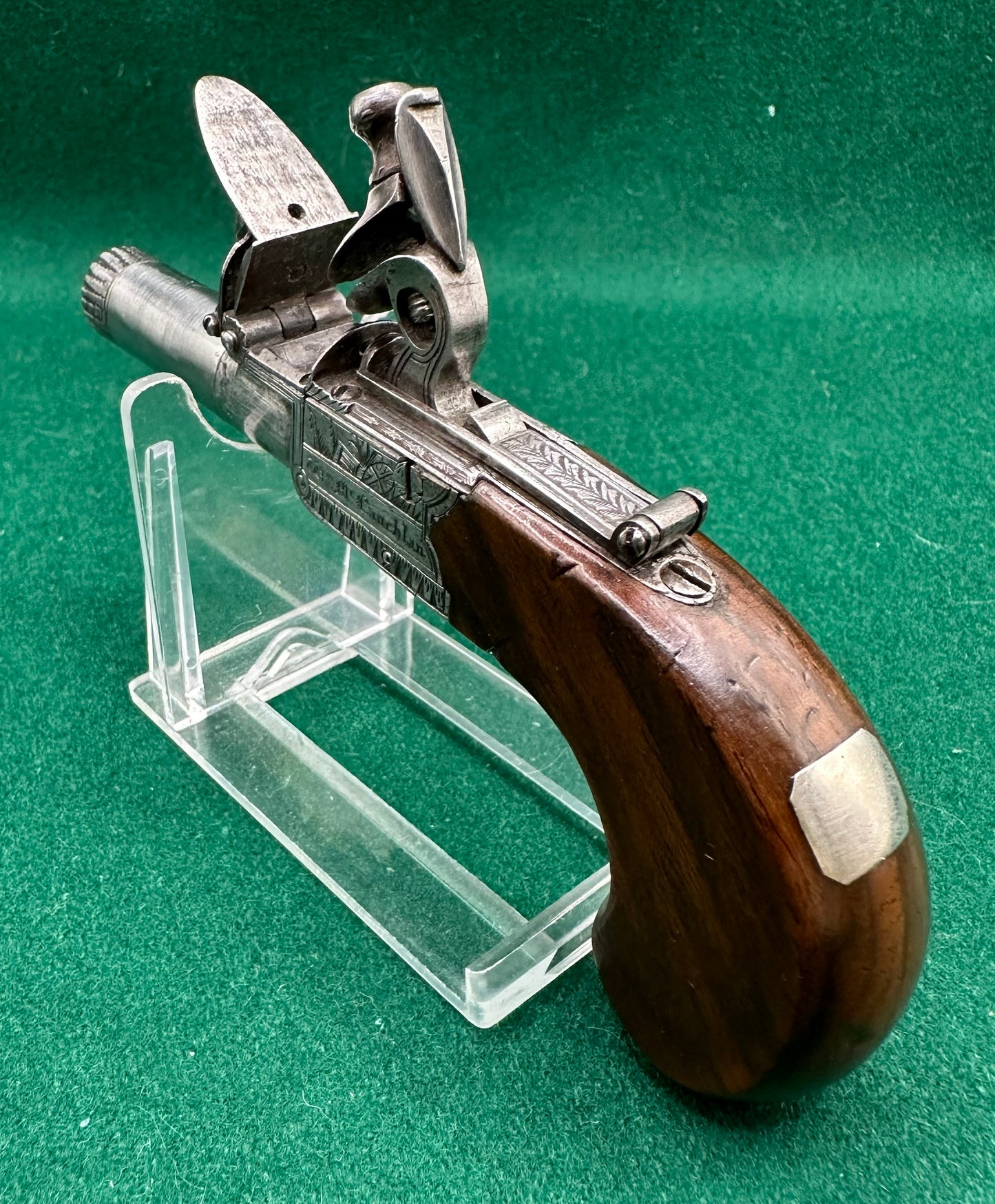 Scottish Boxlock Flintlock Muff Pistol By William McLauchlan