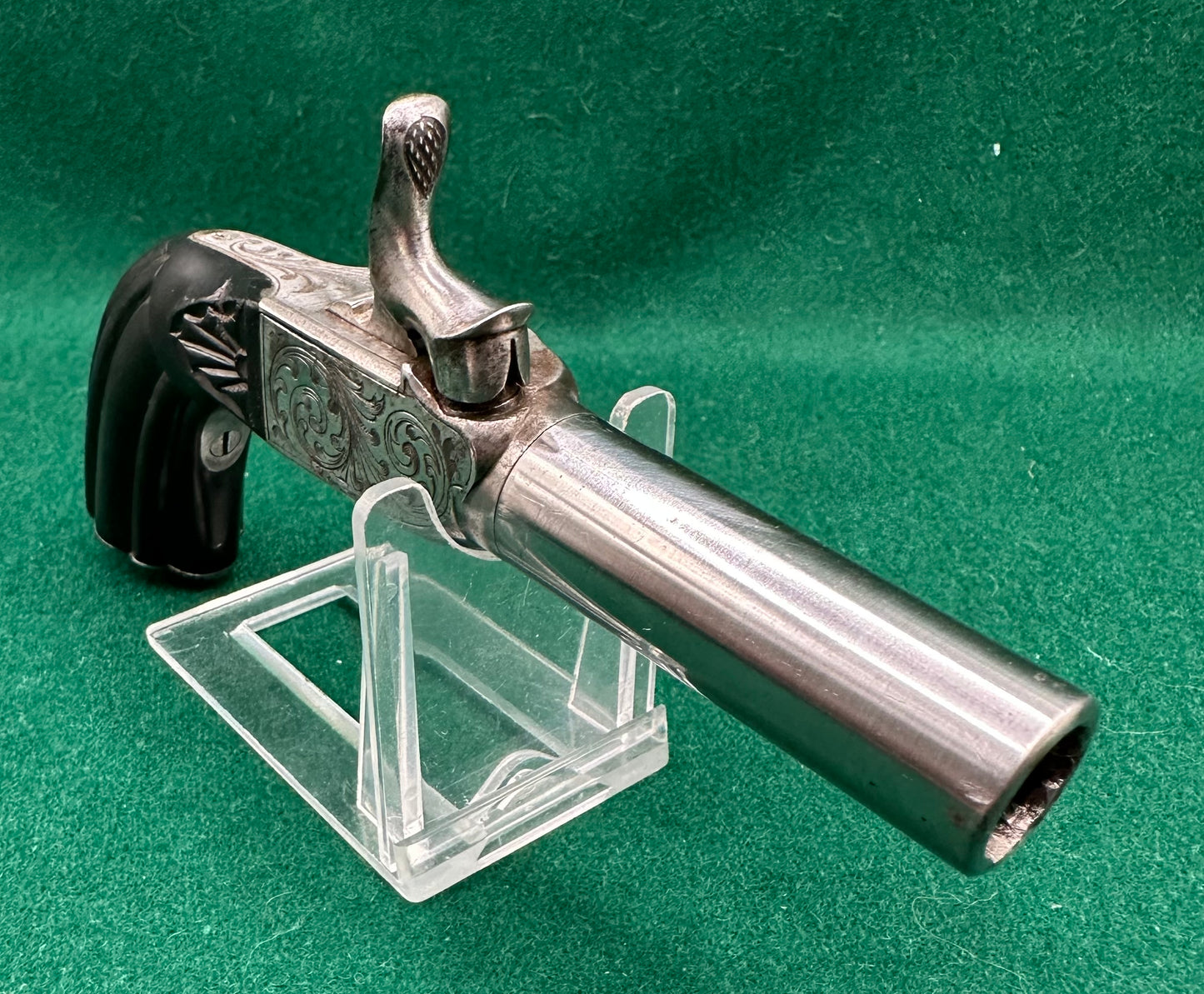 A Fine But Unsigned French or Belgian Percussion Cap Pocket Pistol