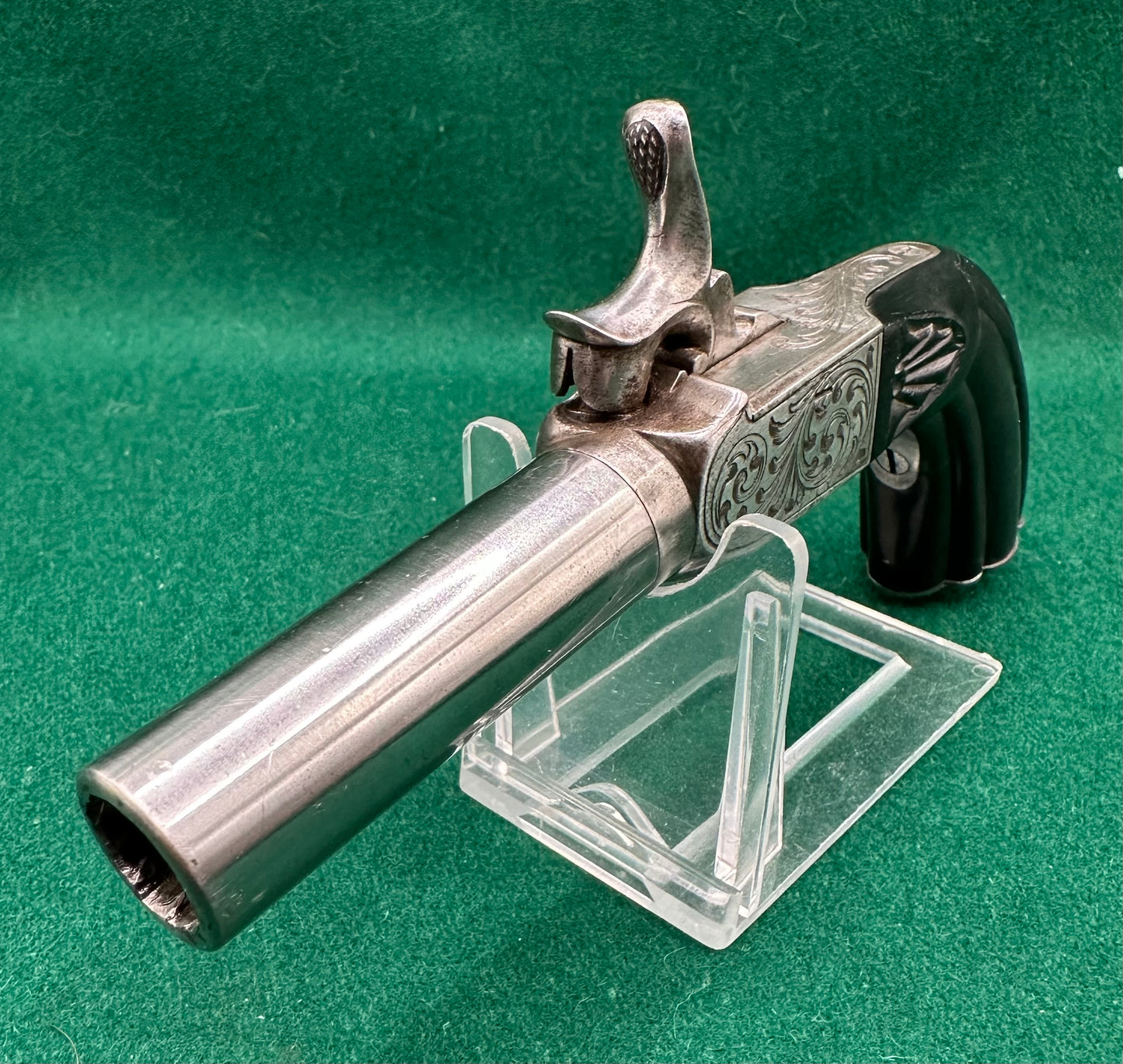 A Fine But Unsigned French or Belgian Percussion Cap Pocket Pistol