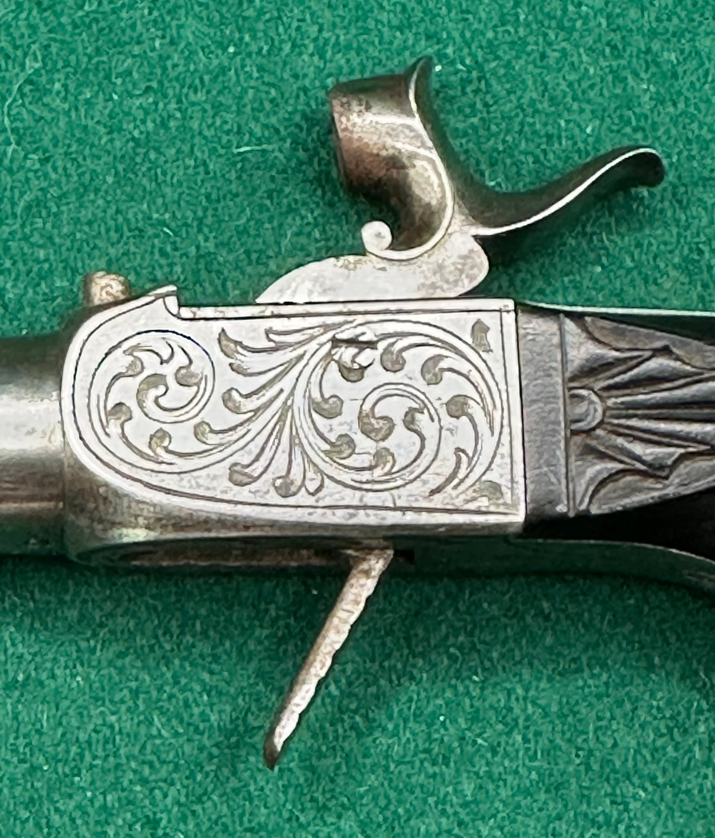 A Fine But Unsigned French or Belgian Percussion Cap Pocket Pistol