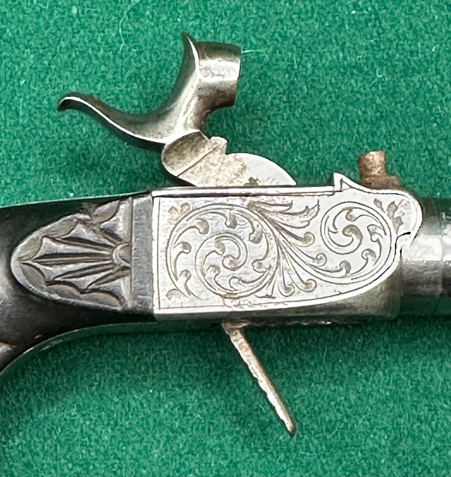 A Fine But Unsigned French or Belgian Percussion Cap Pocket Pistol