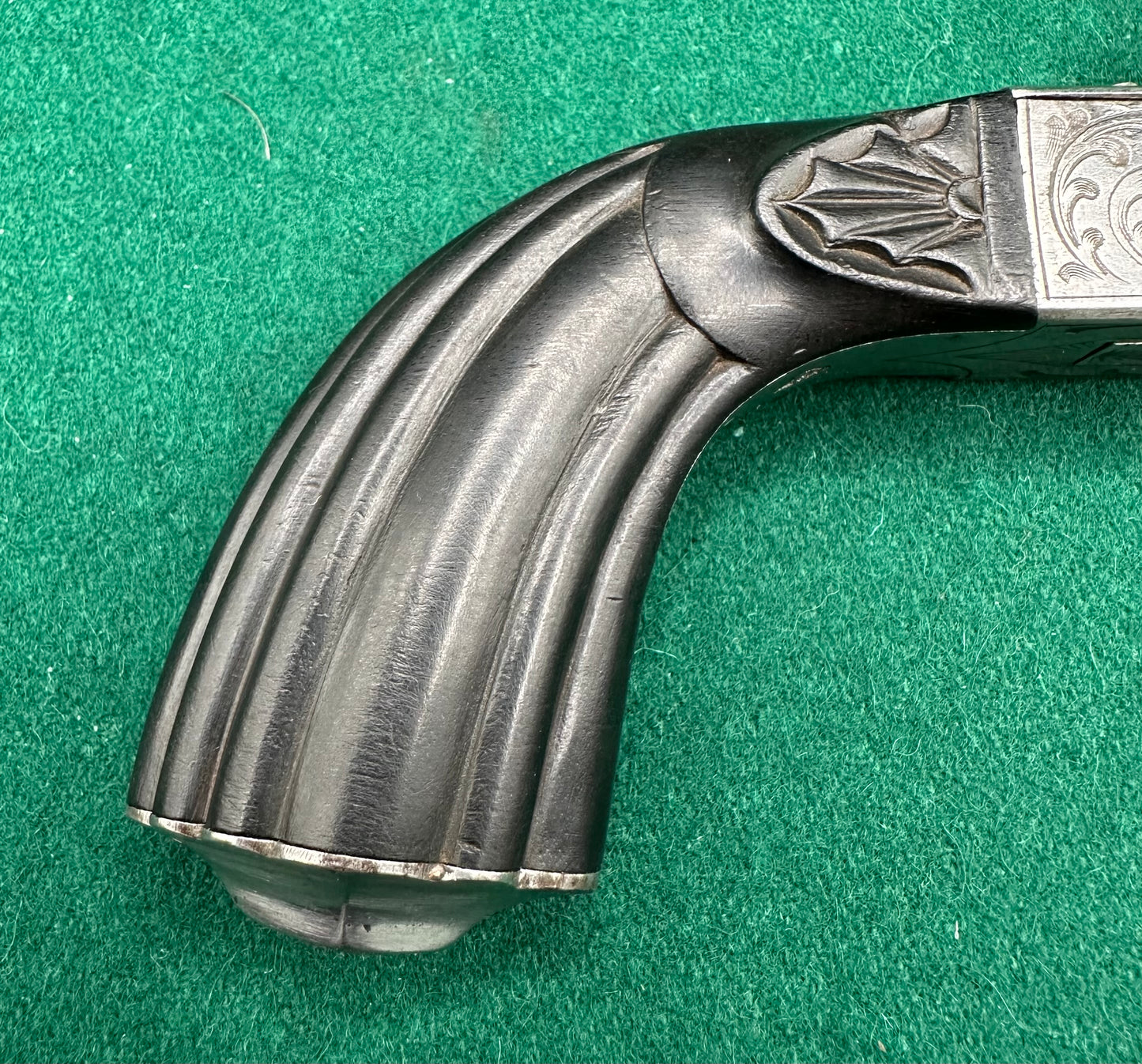 A Fine But Unsigned French or Belgian Percussion Cap Pocket Pistol