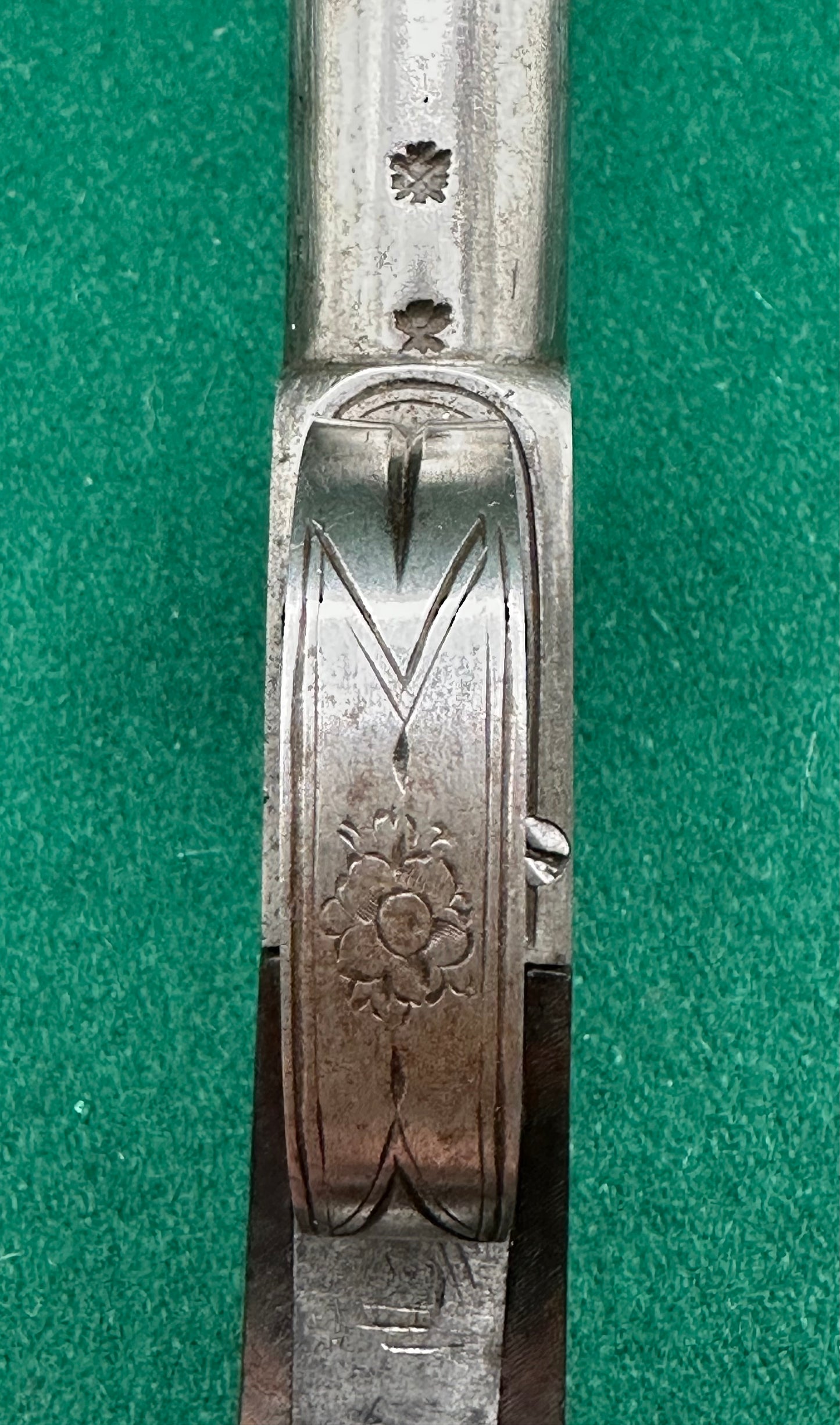 Cased Percussion Cap Boxlock Pocket Pistol With Spring Bayonet By J Dunn