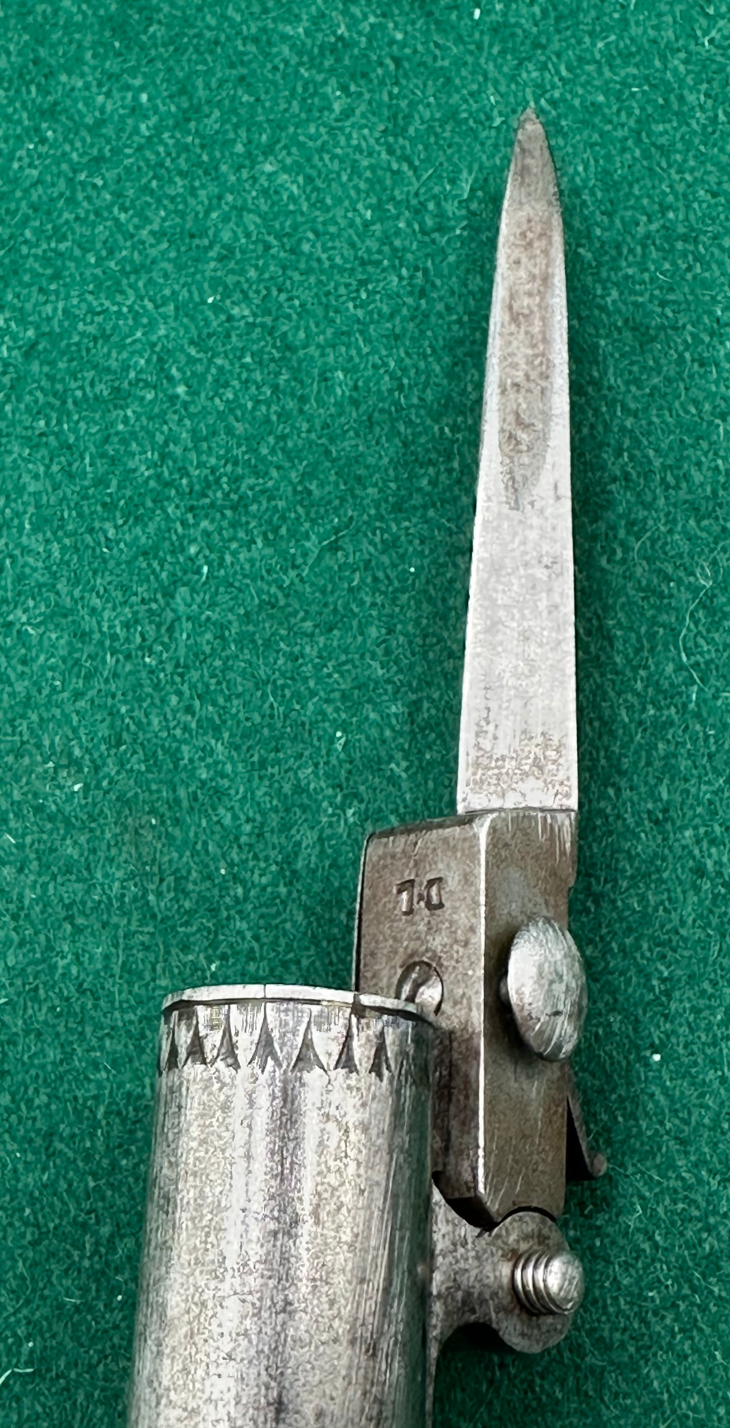 Cased Percussion Cap Boxlock Pocket Pistol With Spring Bayonet By J Dunn