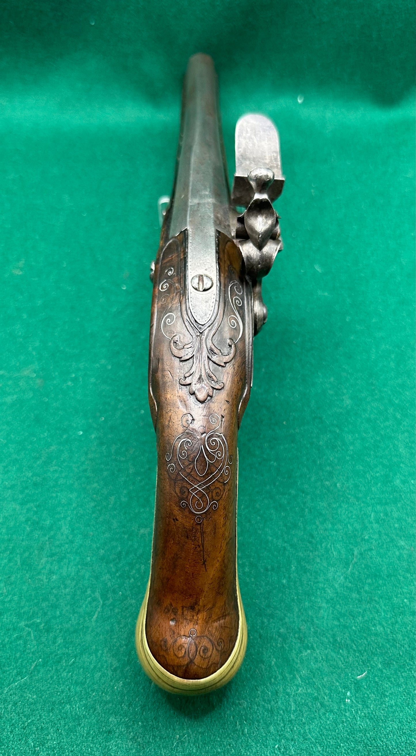 A Lovely French Flintlock Holster Pistol Signed Peborde A Paris