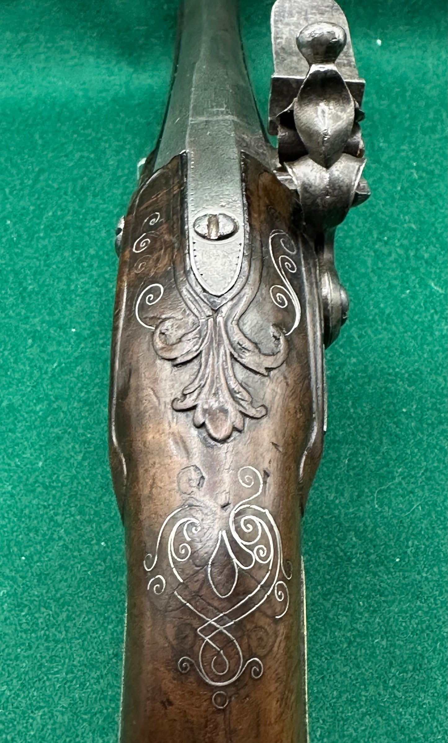 A Lovely French Flintlock Holster Pistol Signed Peborde A Paris