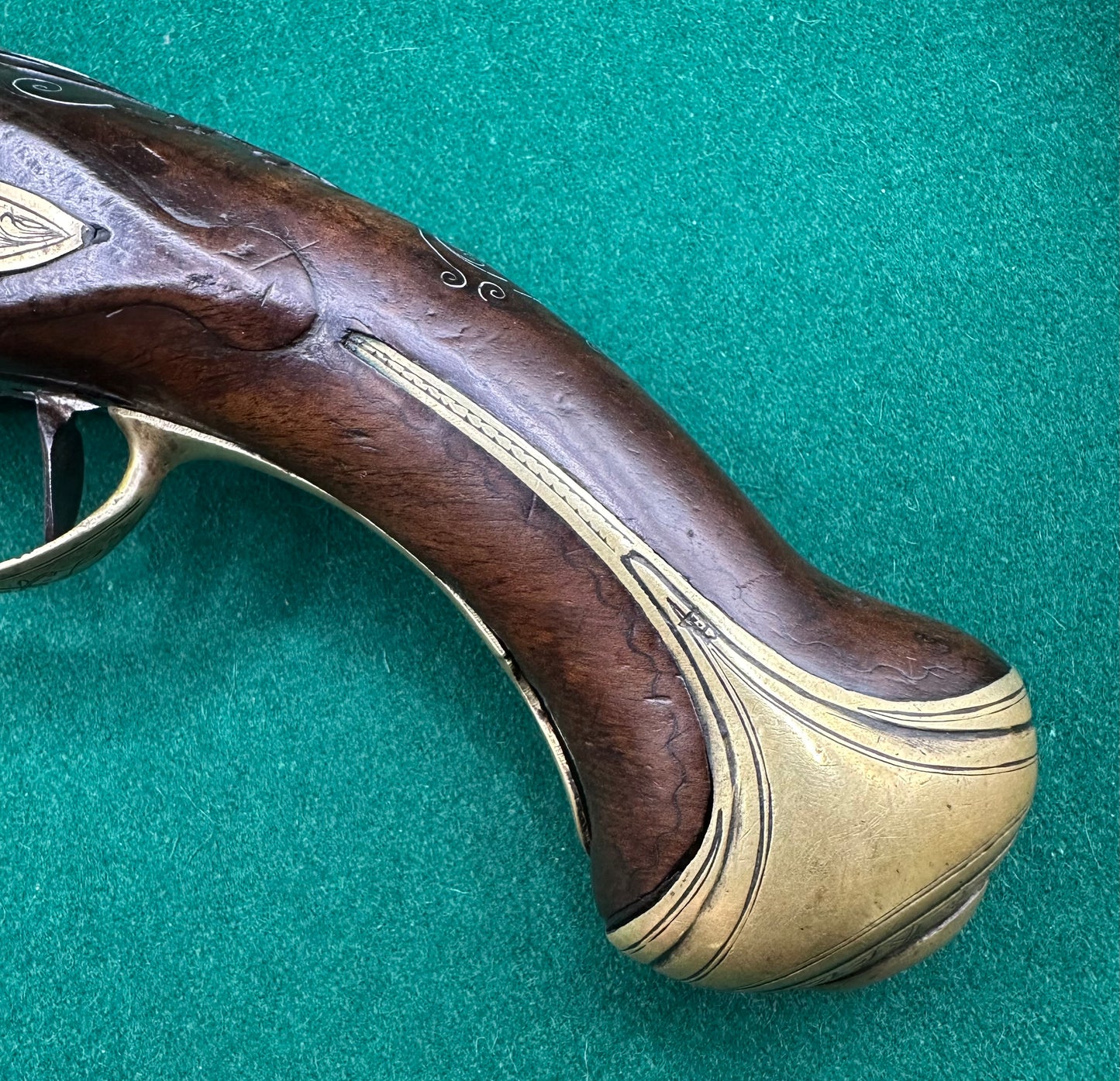 A Lovely French Flintlock Holster Pistol Signed Peborde A Paris