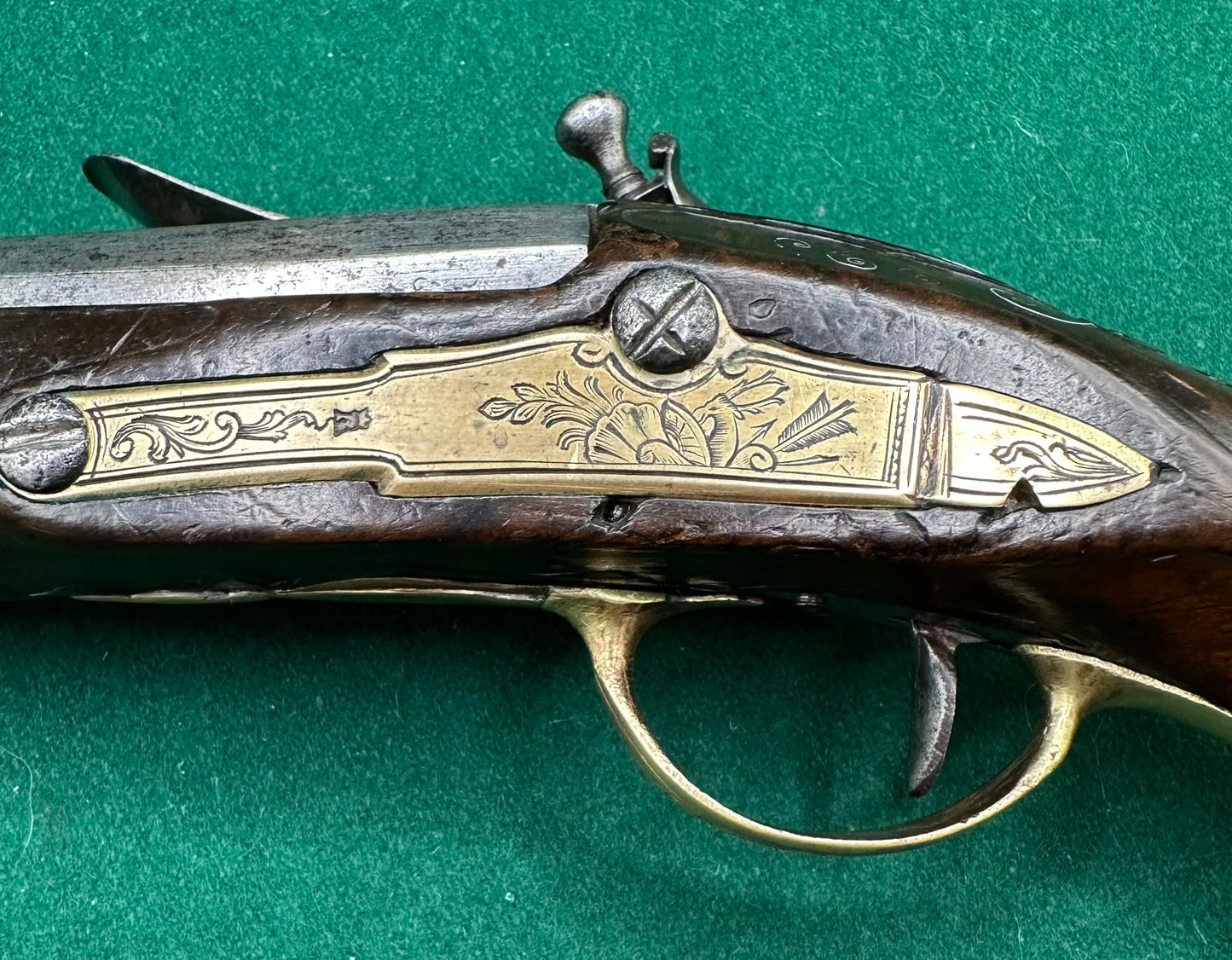 A Lovely French Flintlock Holster Pistol Signed Peborde A Paris