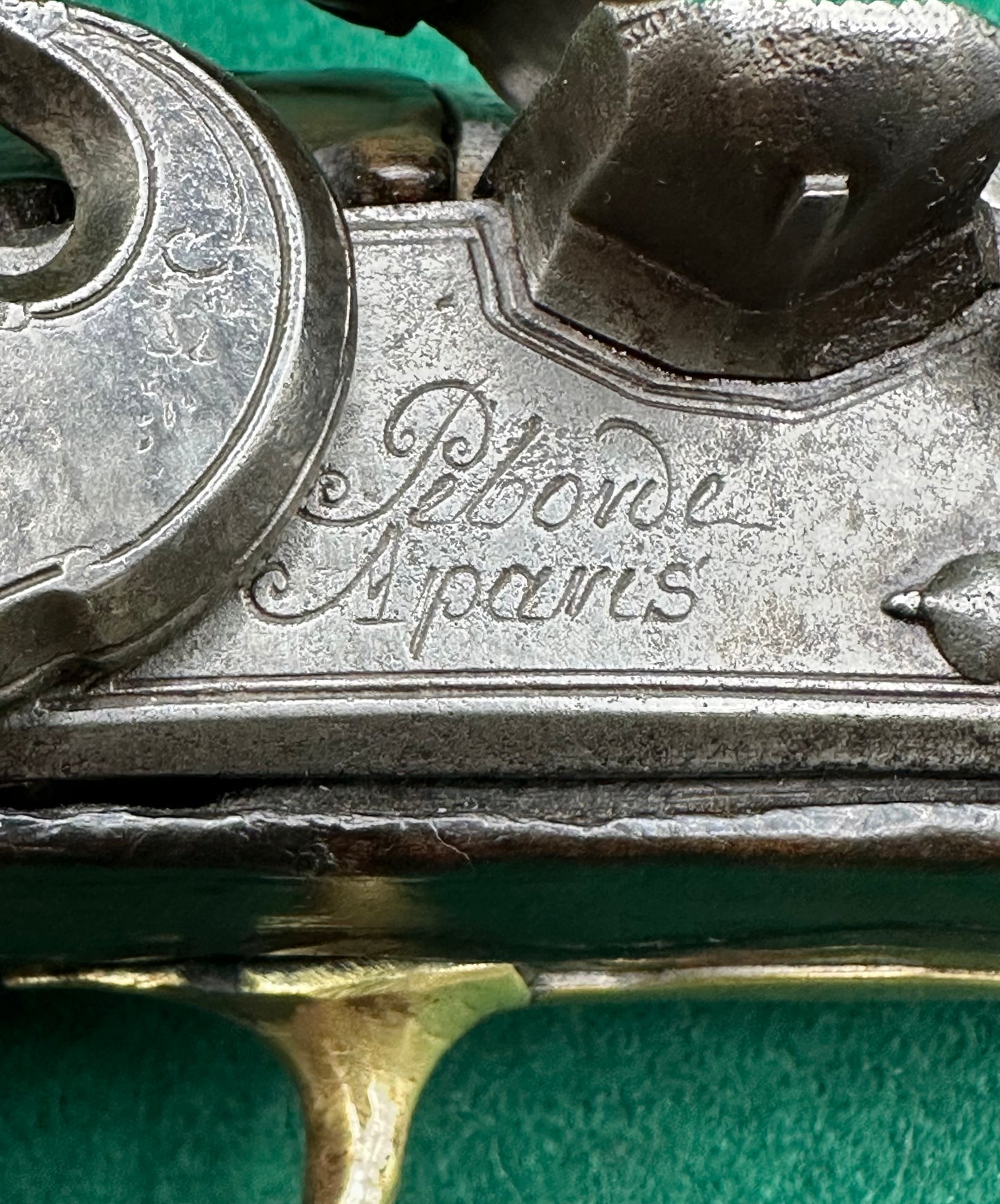 A Lovely French Flintlock Holster Pistol Signed Peborde A Paris