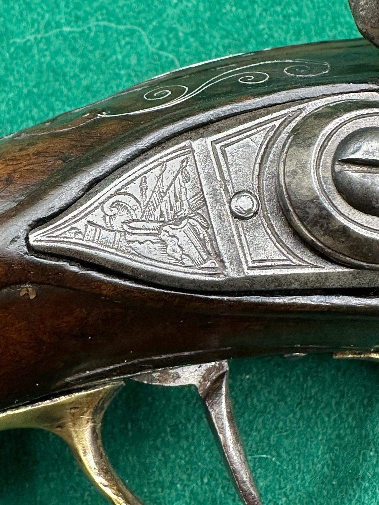 A Lovely French Flintlock Holster Pistol Signed Peborde A Paris