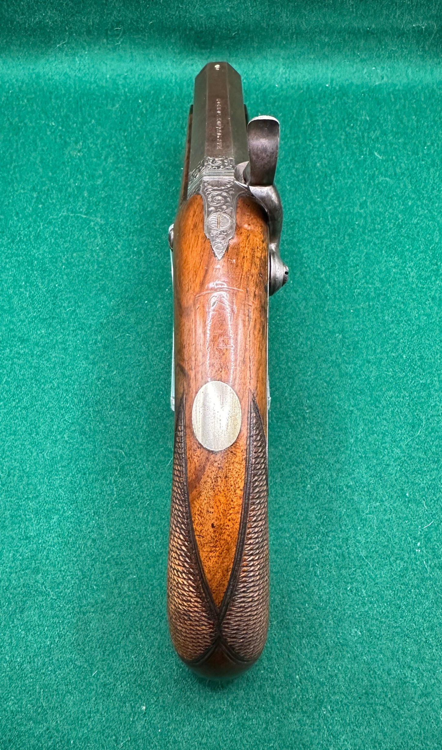 Percussion Cap Overcoat Or Travelling Pistol Signed Manton & Son London