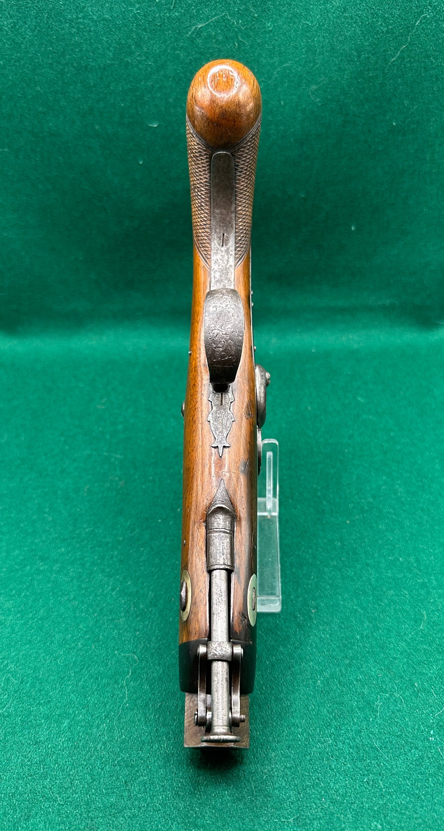 Percussion Cap Overcoat Or Travelling Pistol Signed Manton & Son London