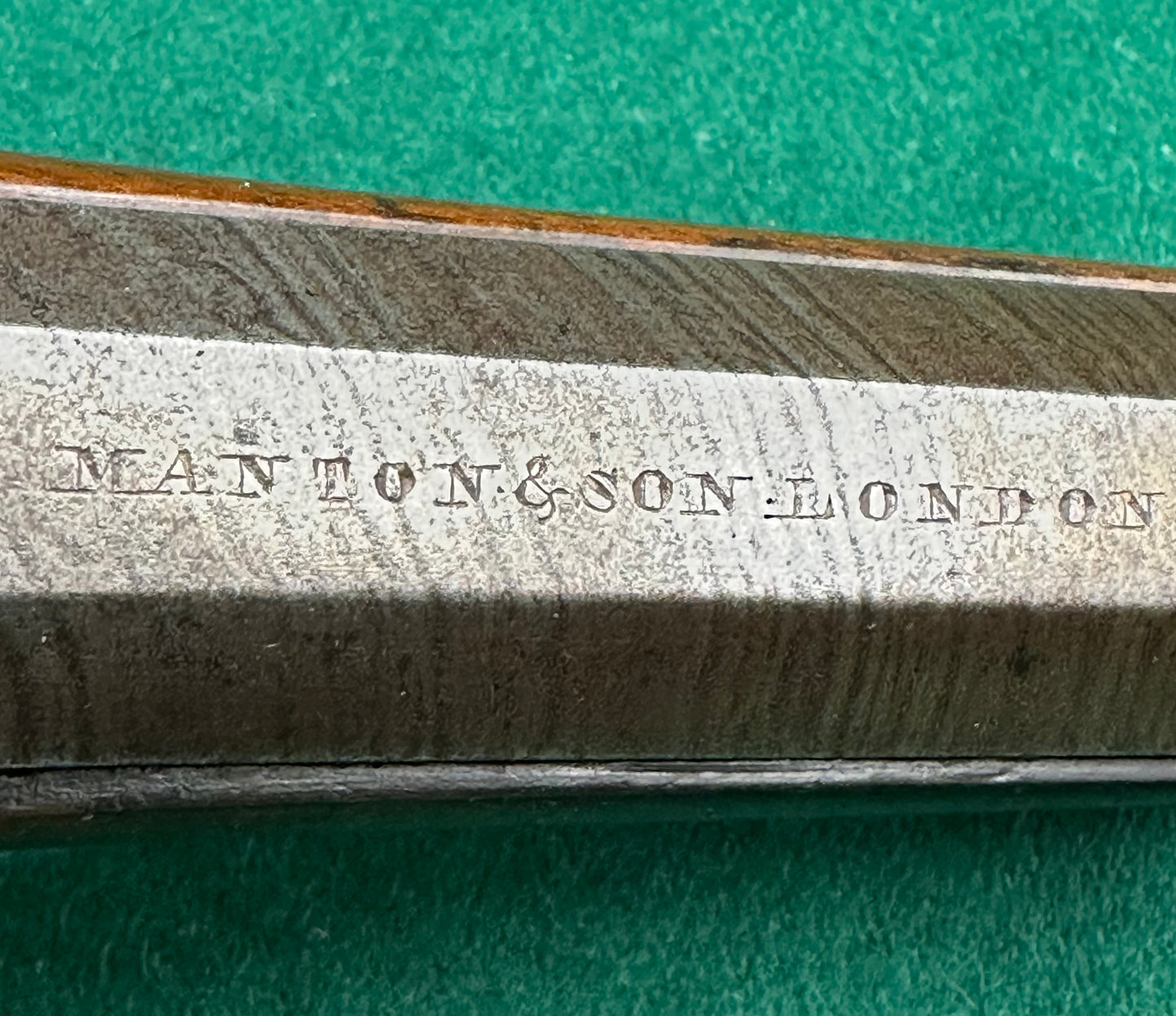 Percussion Cap Overcoat Or Travelling Pistol Signed Manton & Son London