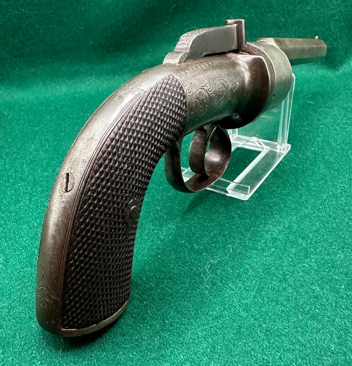 A Large 5 Shot Percussion Cap Transitional Revolver
