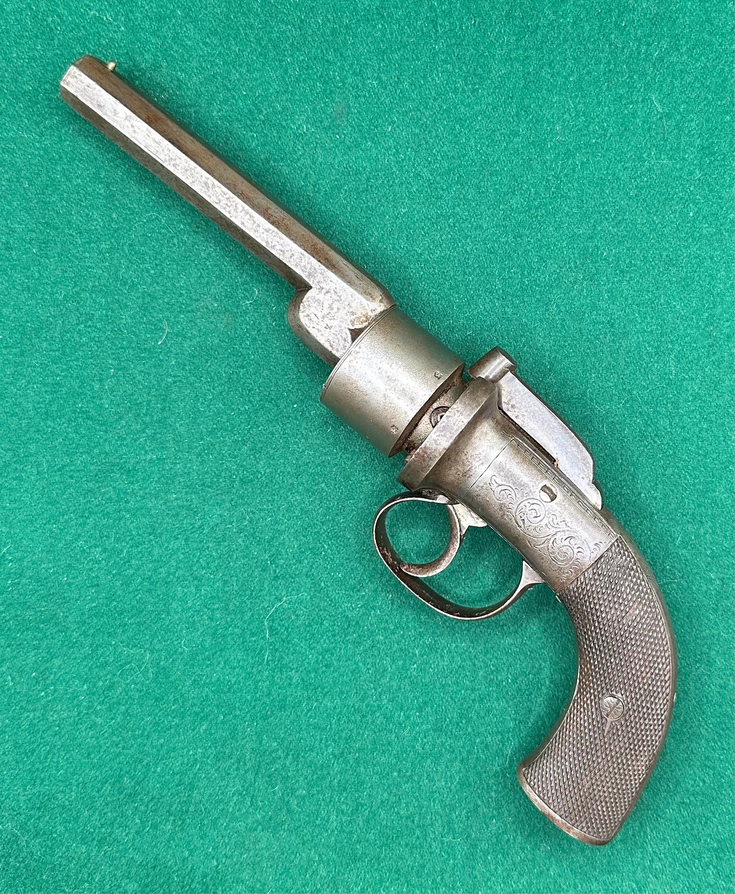 A Large 5 Shot Percussion Cap Transitional Revolver