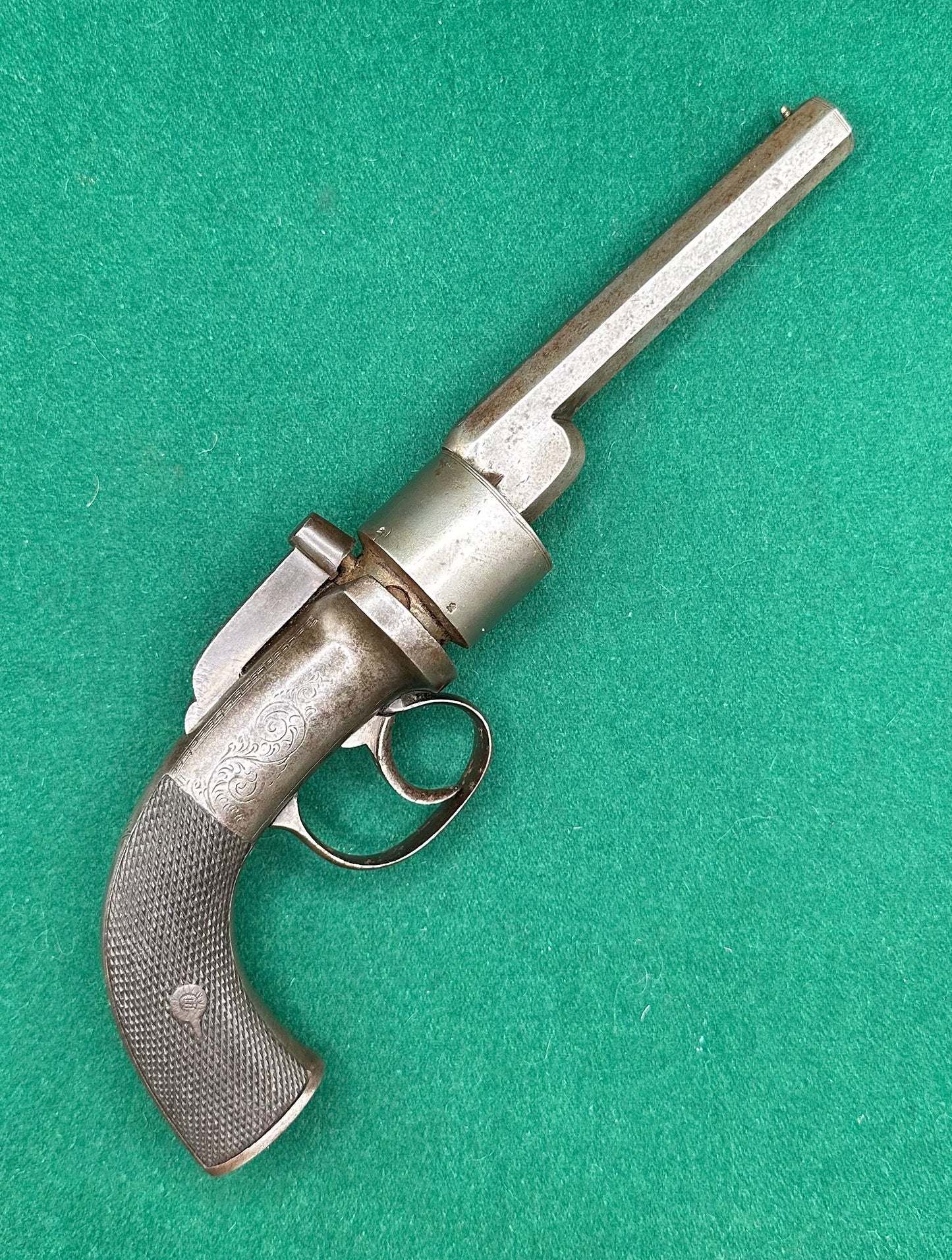 A Large 5 Shot Percussion Cap Transitional Revolver