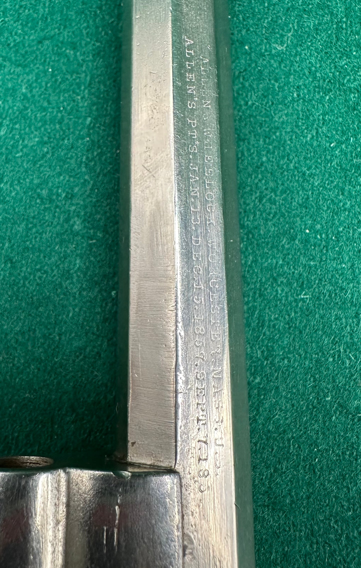 Rare Allen & Wheelock Side Hammer Navy Pistol