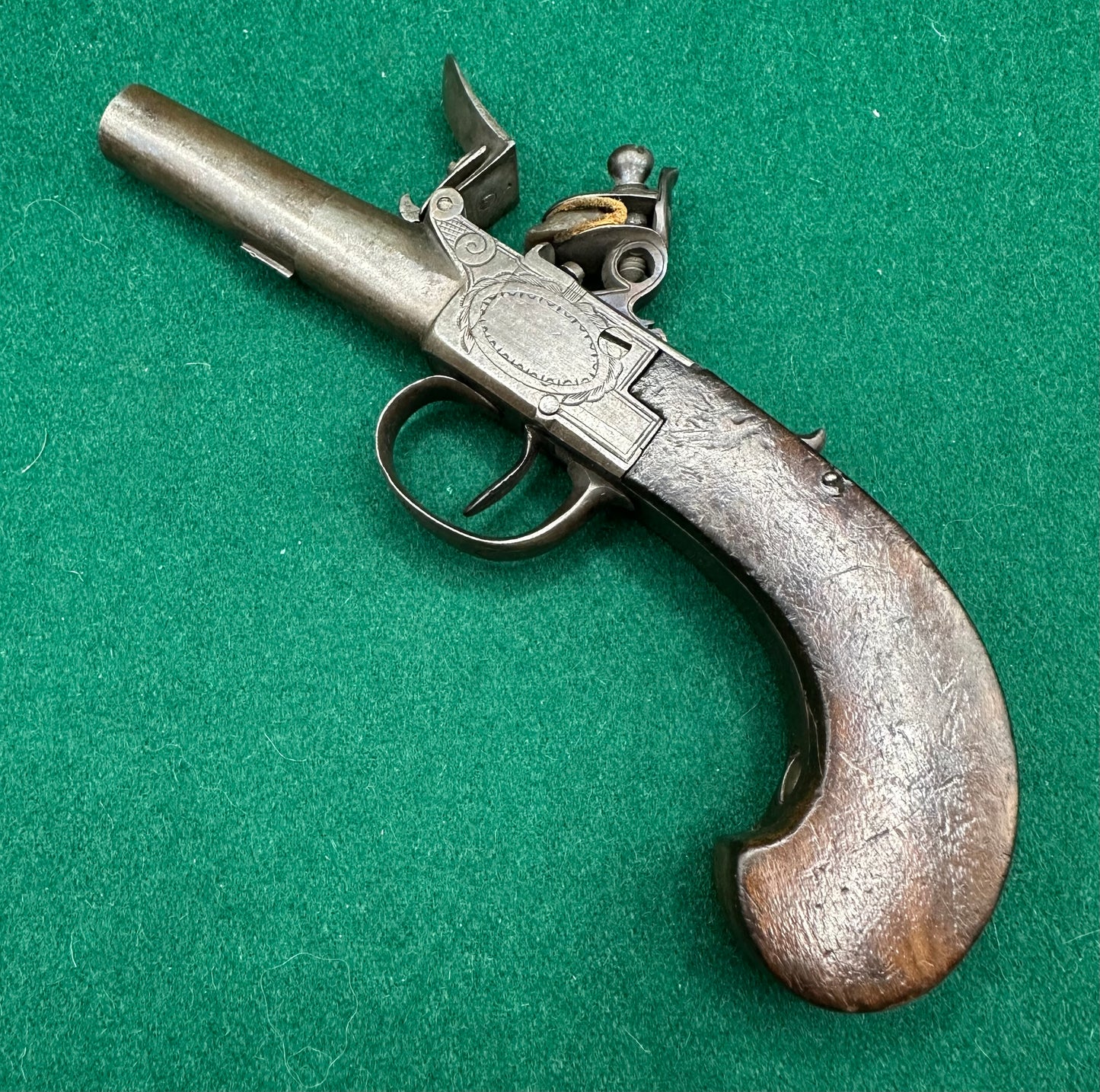 A Nice Clean Continental Flintlock Boxlock Pocket Pistol