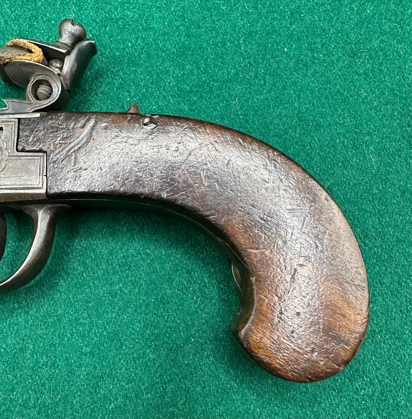 A Nice Clean Continental Flintlock Boxlock Pocket Pistol