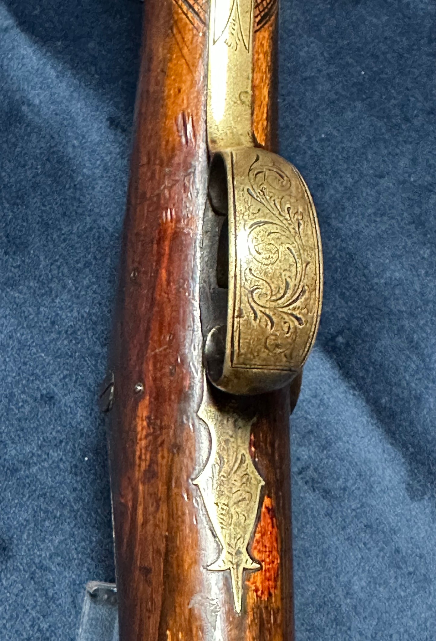 Brass Barrelled Blunderbuss With A Top Mounted Bayonet Converted To Percussion Cap