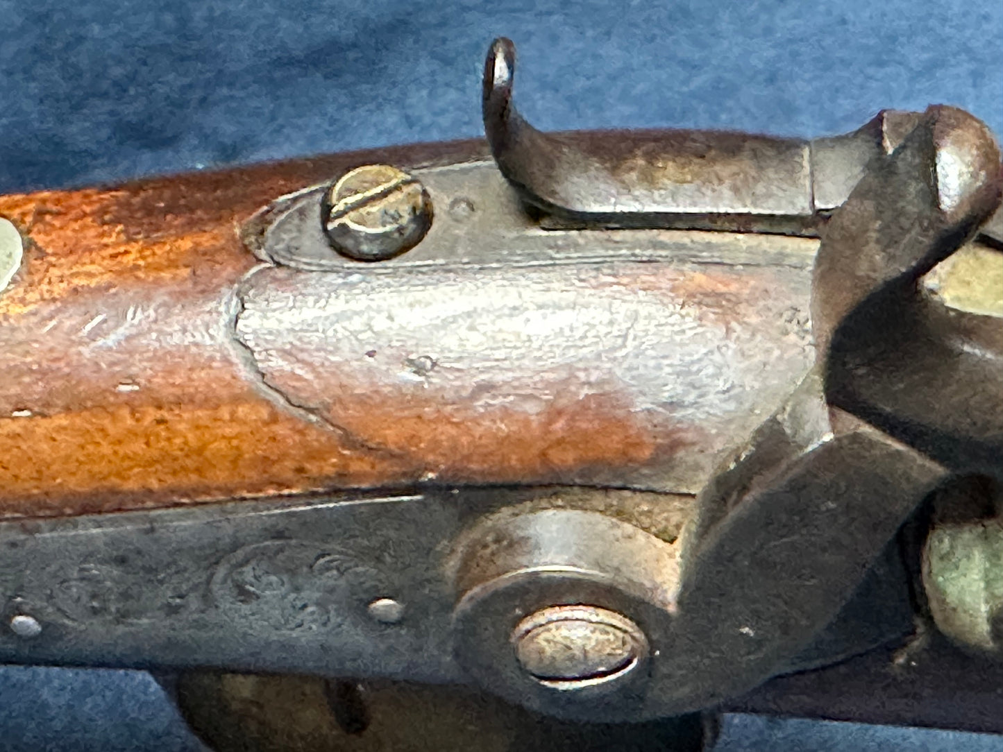 Brass Barrelled Blunderbuss With A Top Mounted Bayonet Converted To Percussion Cap