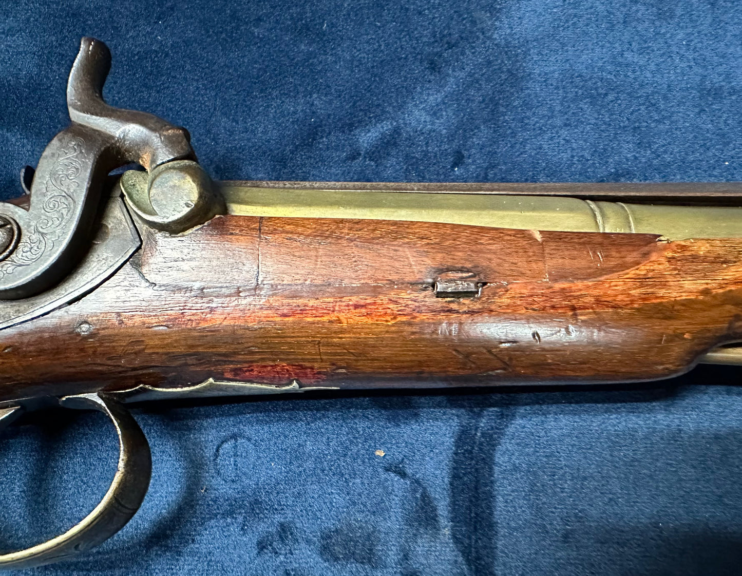 Brass Barrelled Blunderbuss With A Top Mounted Bayonet Converted To Percussion Cap