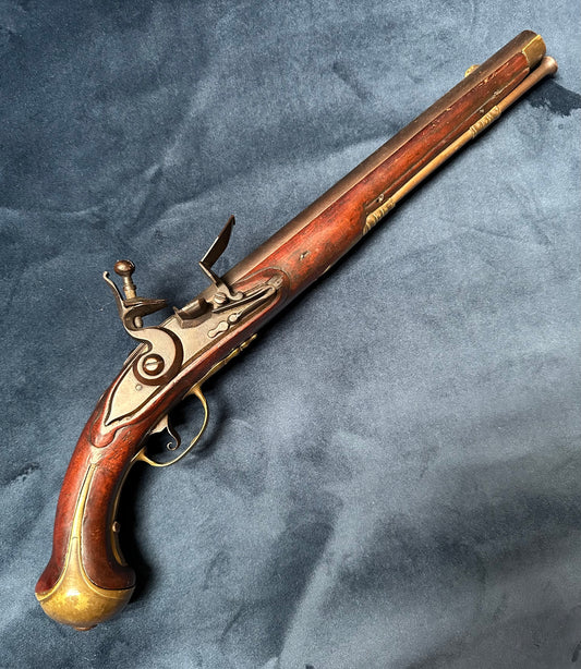 Very Large Flintlock Holster Pistol Signed "Claude Niquet a Liege"