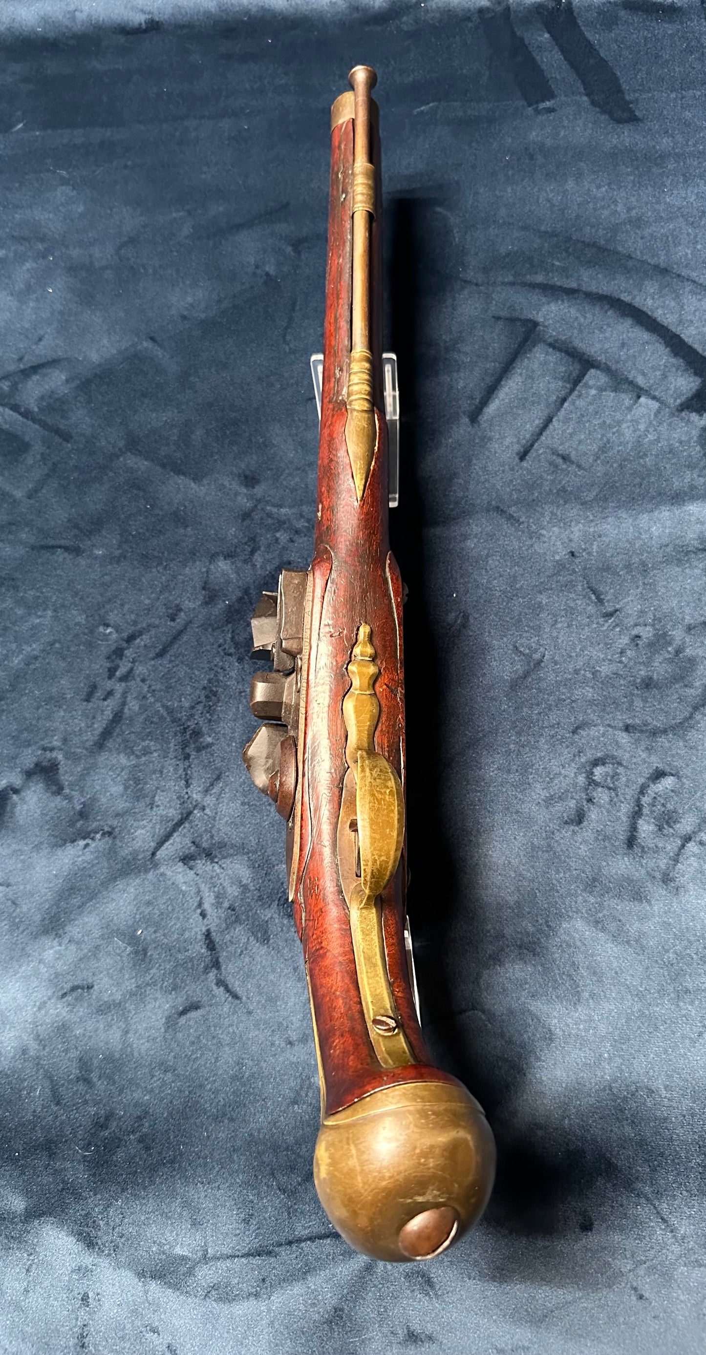 Very Large Flintlock Holster Pistol Signed "Claude Niquet a Liege"