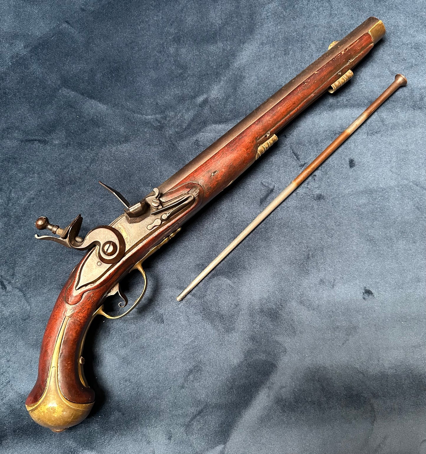 Very Large Flintlock Holster Pistol Signed "Claude Niquet a Liege"