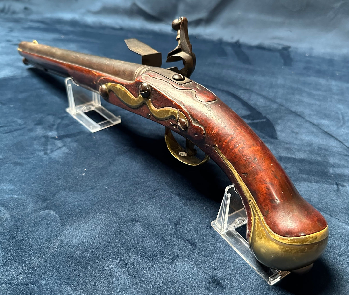 Very Large Flintlock Holster Pistol Signed "Claude Niquet a Liege"