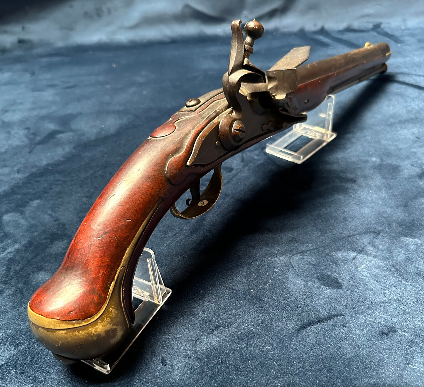 Very Large Flintlock Holster Pistol Signed "Claude Niquet a Liege"
