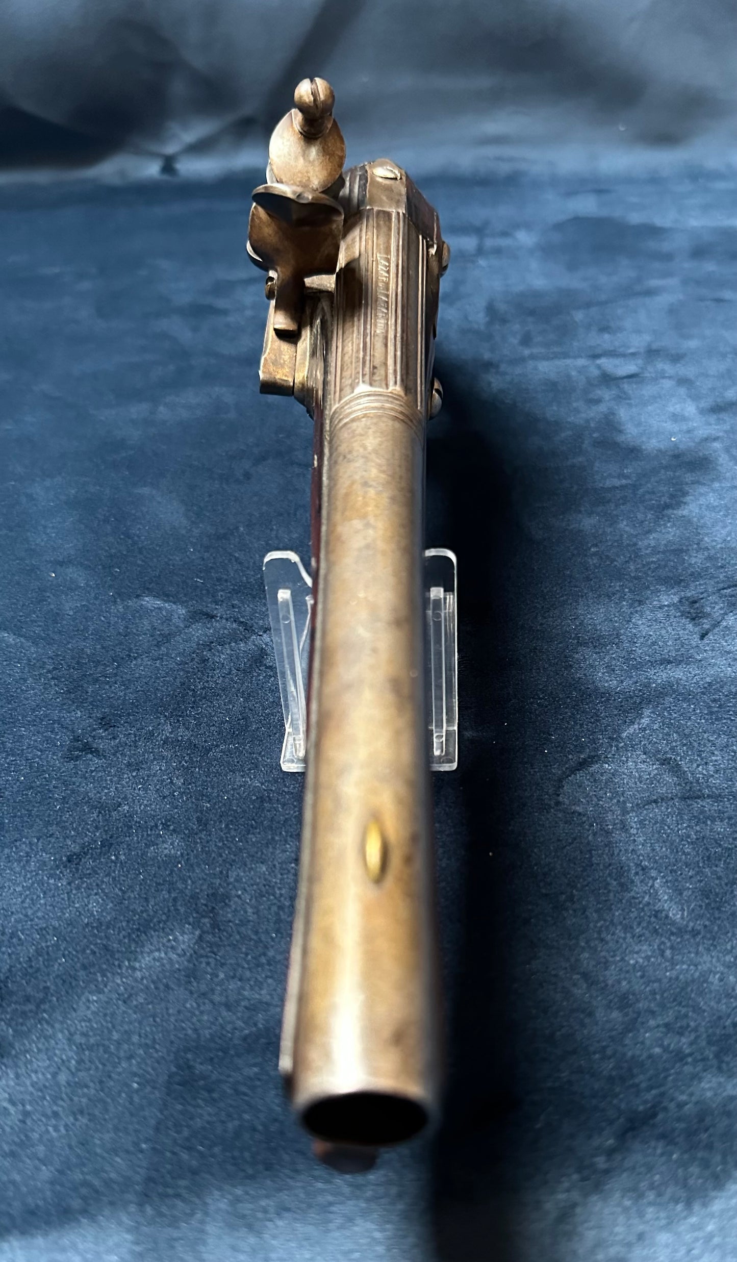Full Stocked Flintlock Holster Pistol Signed Lazaro Lazarino