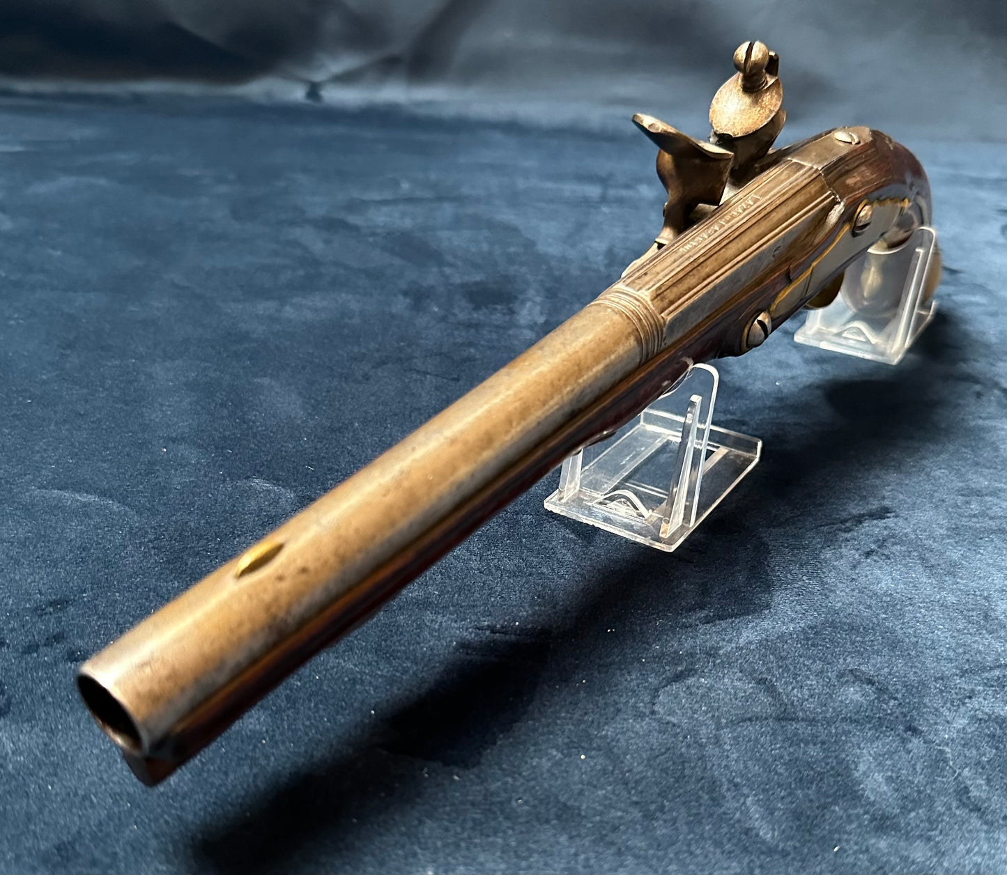 Full Stocked Flintlock Holster Pistol Signed Lazaro Lazarino