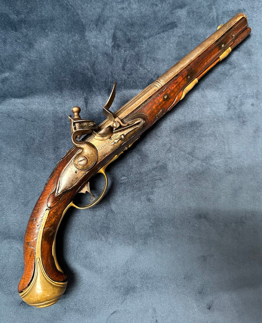Full Stocked Flintlock Holster Pistol Signed Lazaro Lazarino