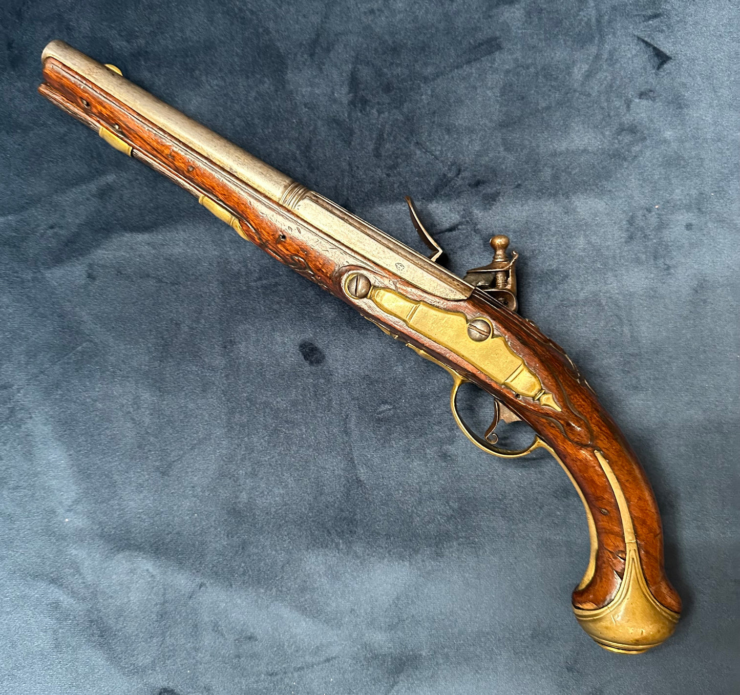 Full Stocked Flintlock Holster Pistol Signed Lazaro Lazarino