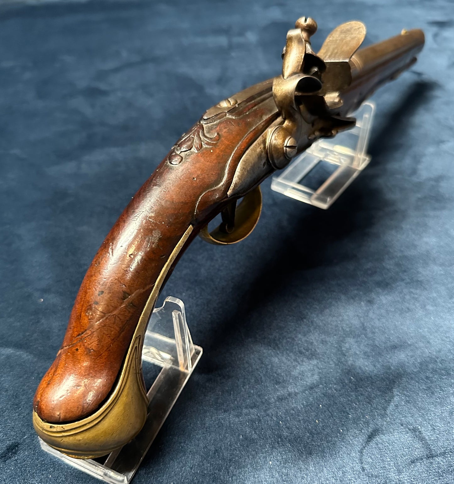 Full Stocked Flintlock Holster Pistol Signed Lazaro Lazarino