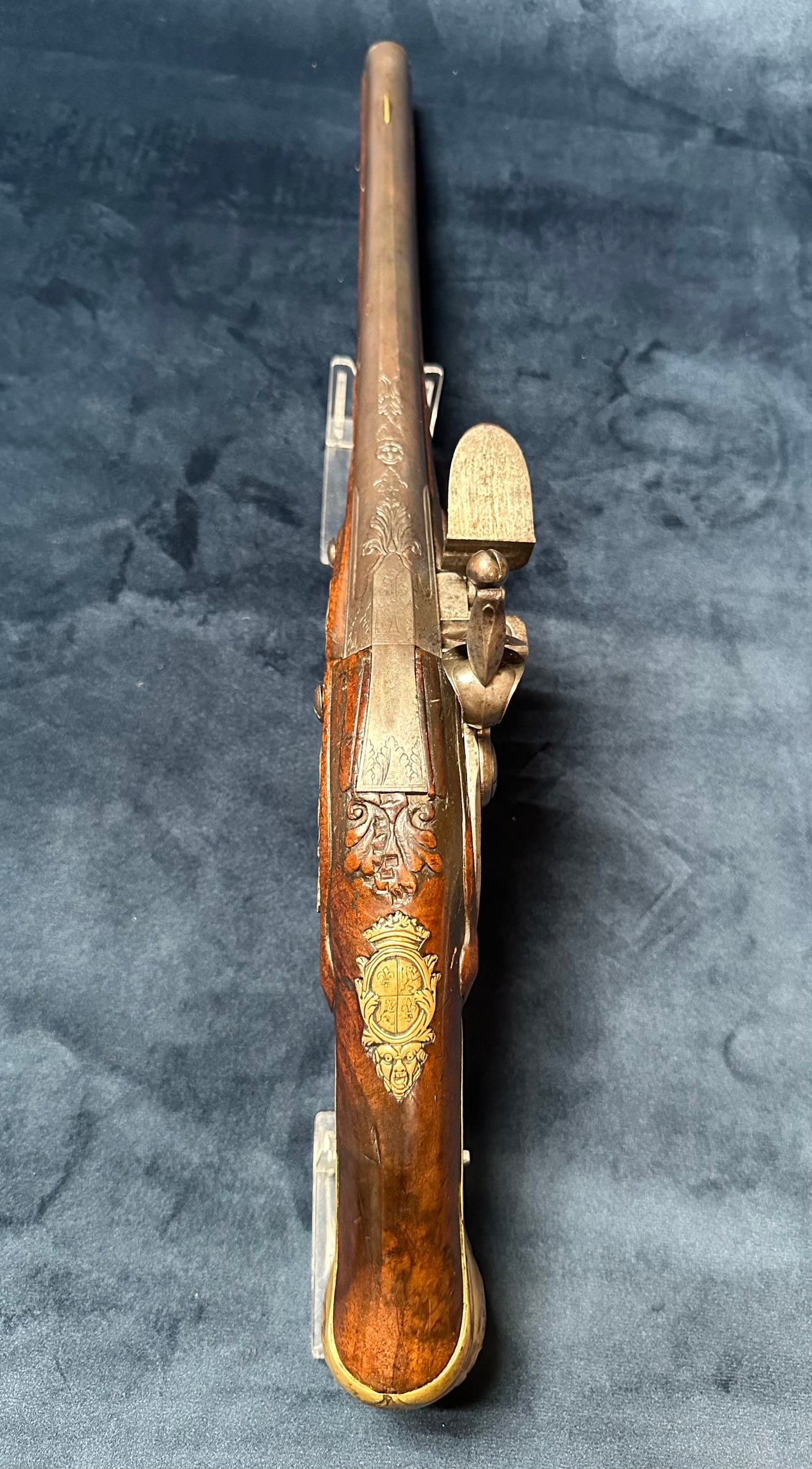 Beautiful Large Early Flintlock Holster Pistol By J J Behr Of Wurzburg