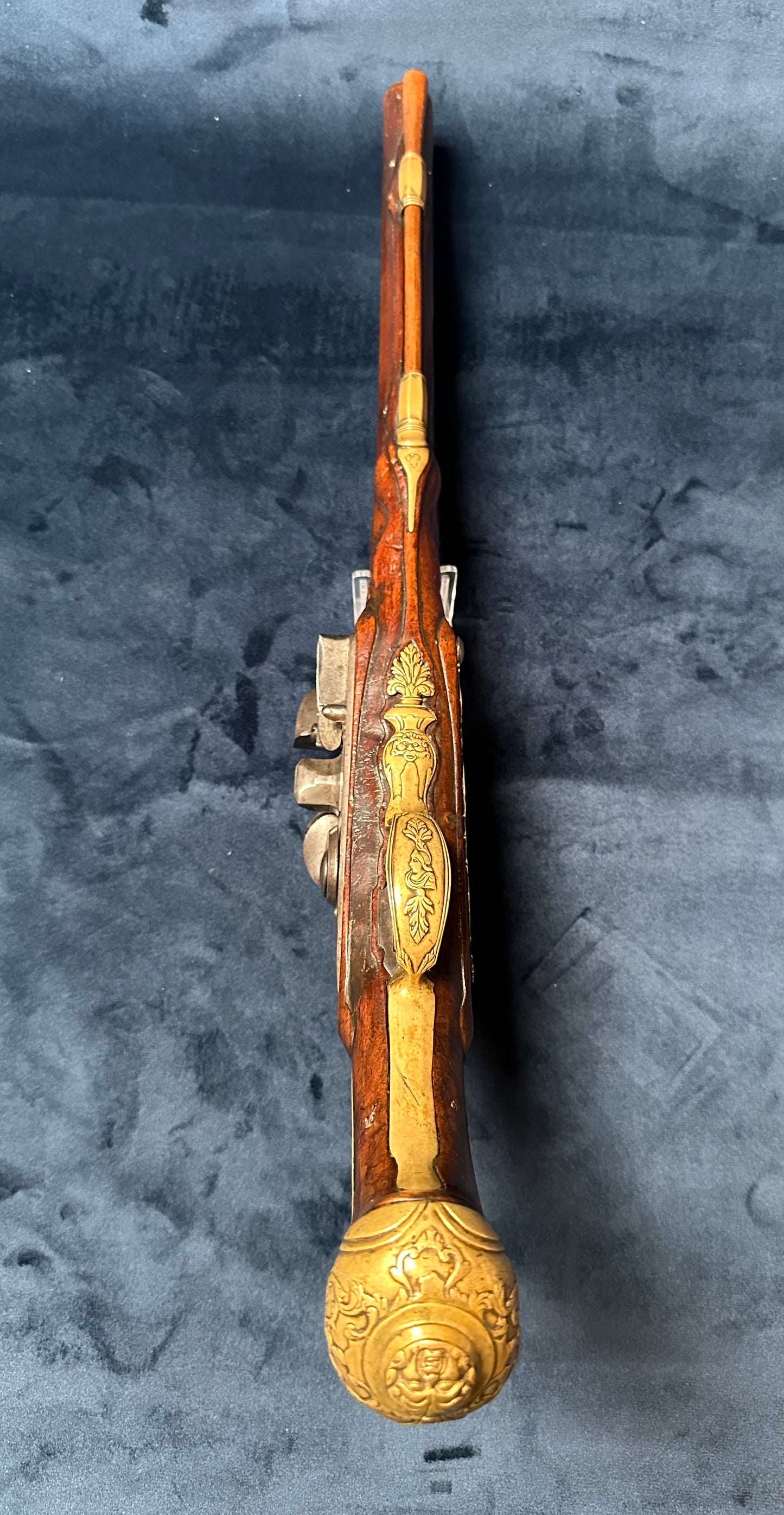 Beautiful Large Early Flintlock Holster Pistol By J J Behr Of Wurzburg
