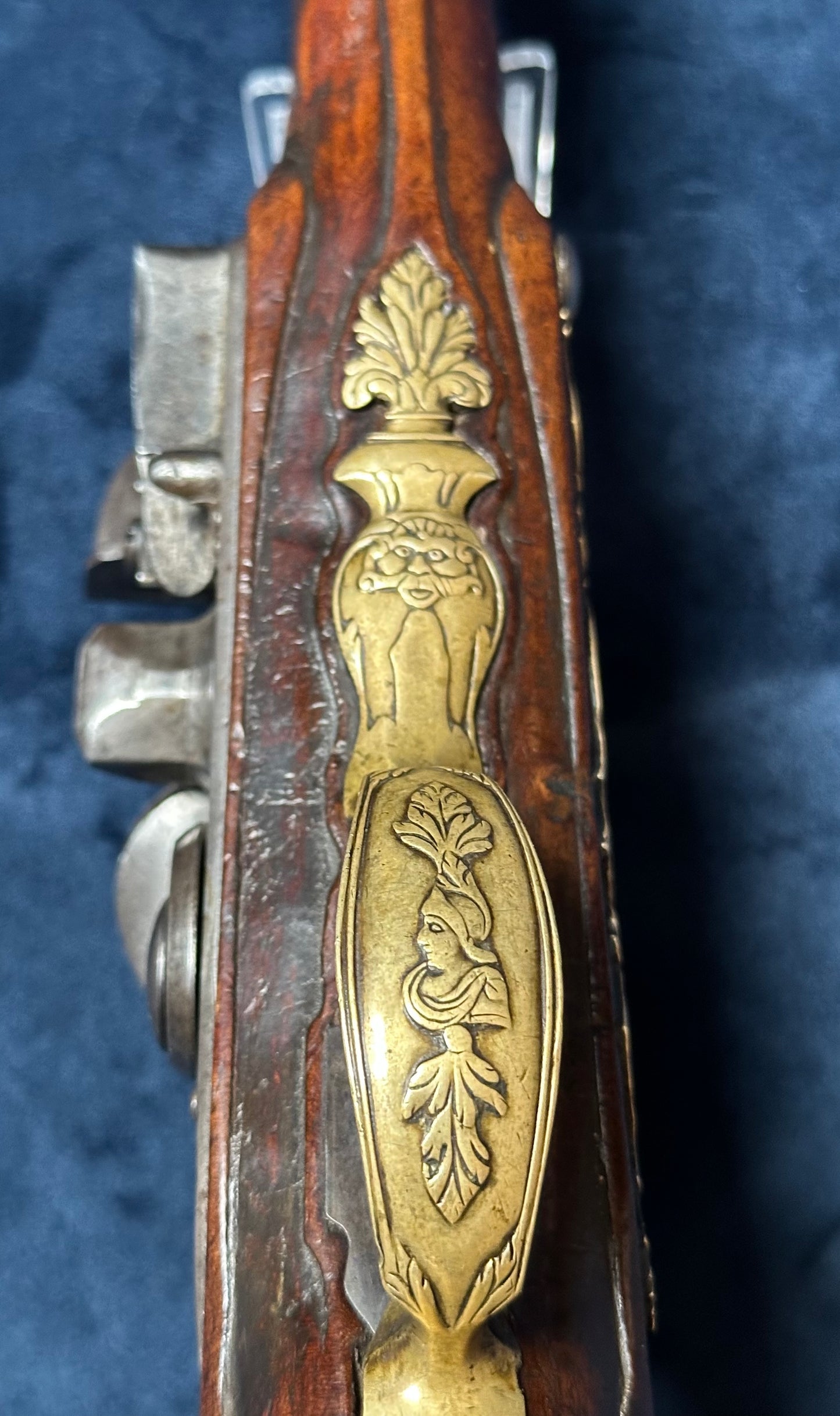 Beautiful Large Early Flintlock Holster Pistol By J J Behr Of Wurzburg