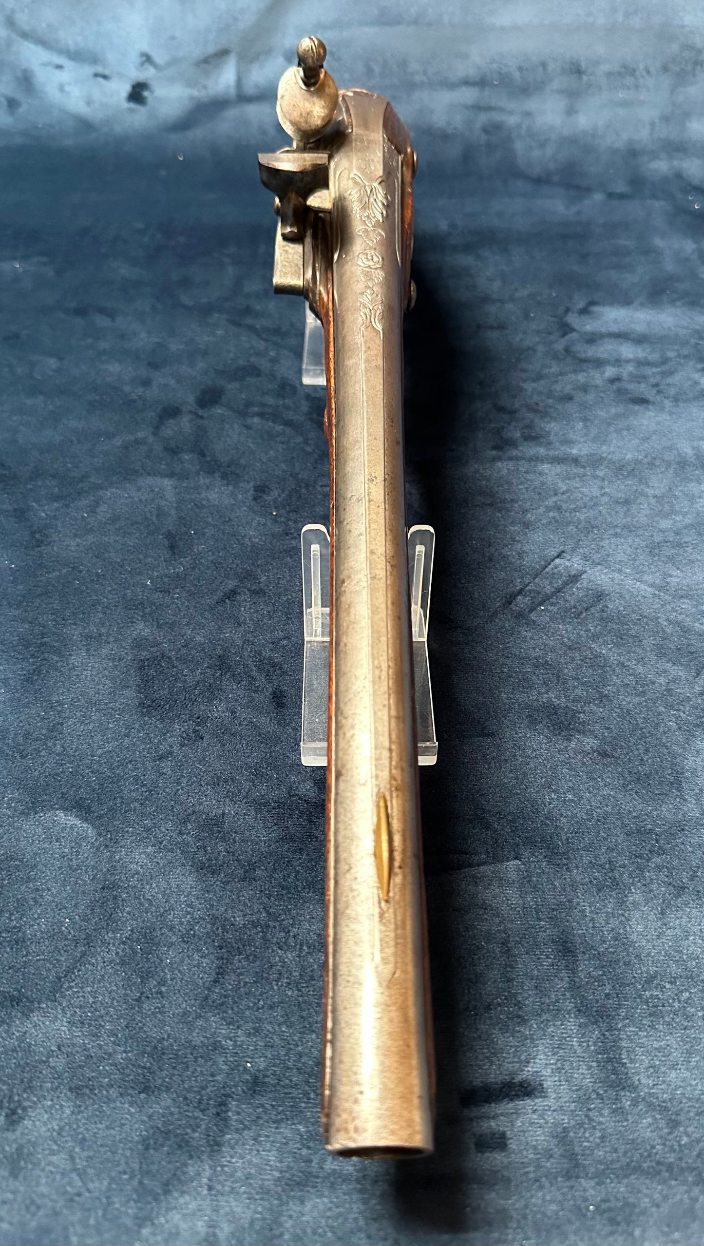 Beautiful Large Early Flintlock Holster Pistol By J J Behr Of Wurzburg