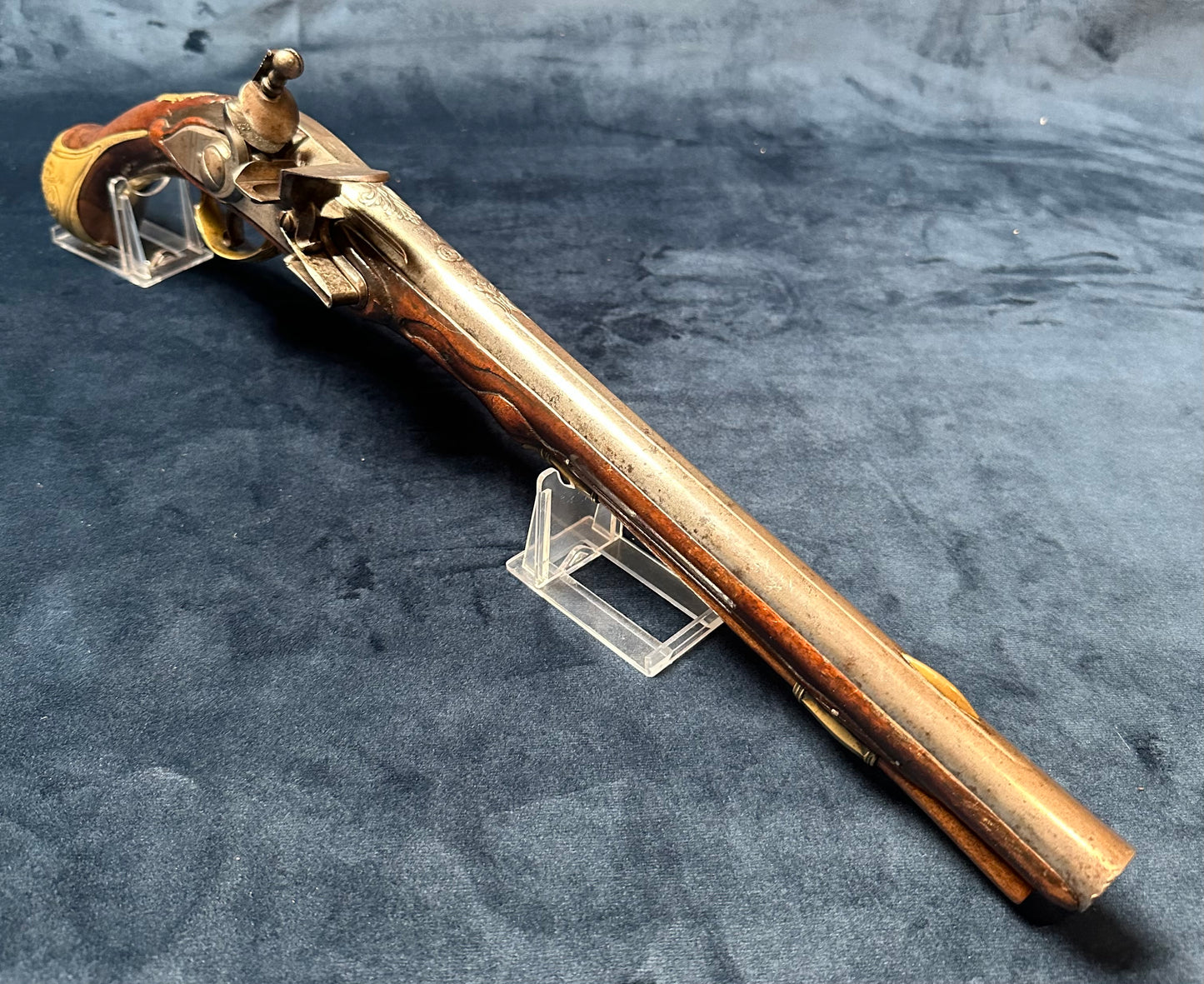 Beautiful Large Early Flintlock Holster Pistol By J J Behr Of Wurzburg