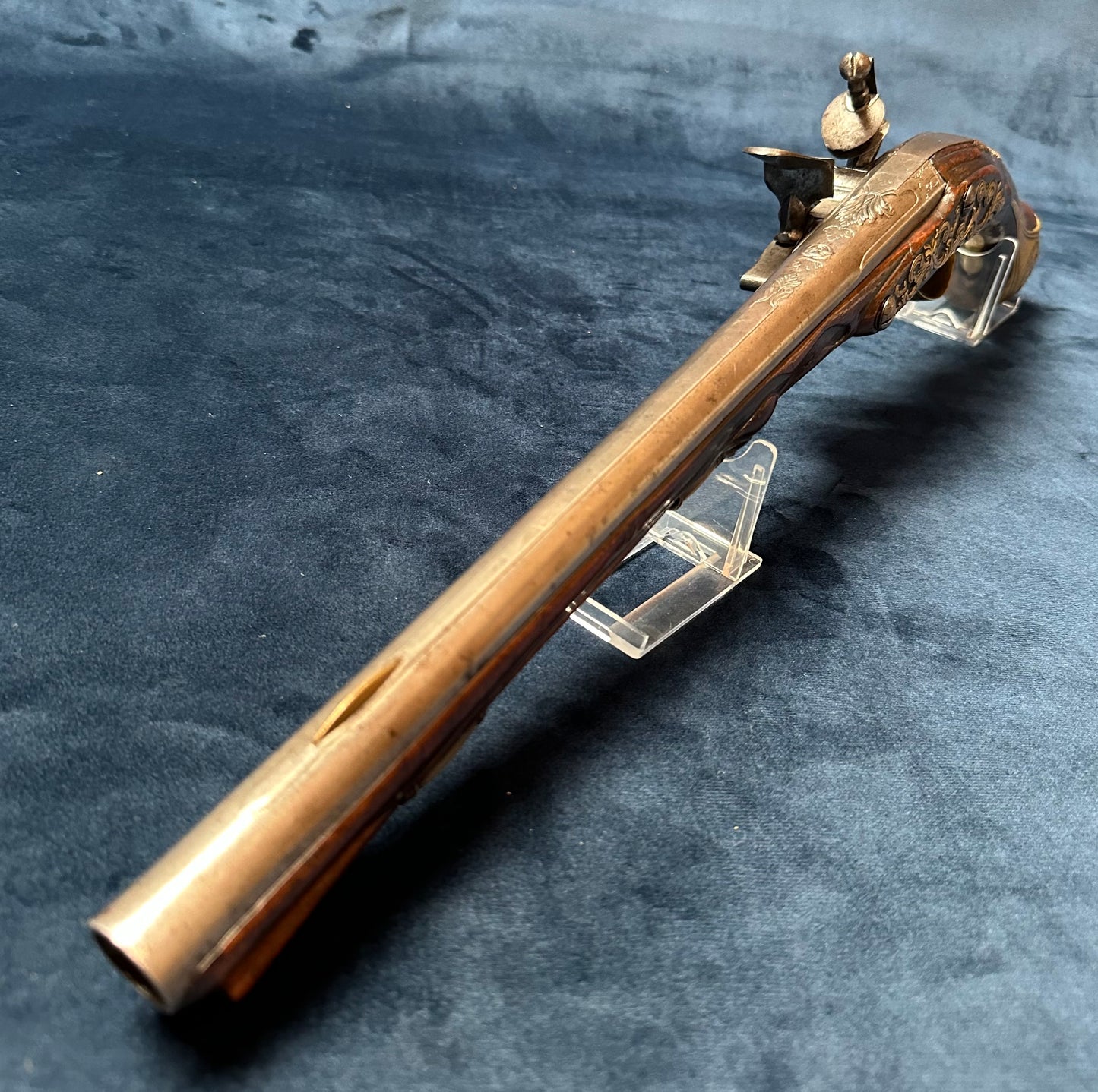 Beautiful Large Early Flintlock Holster Pistol By J J Behr Of Wurzburg