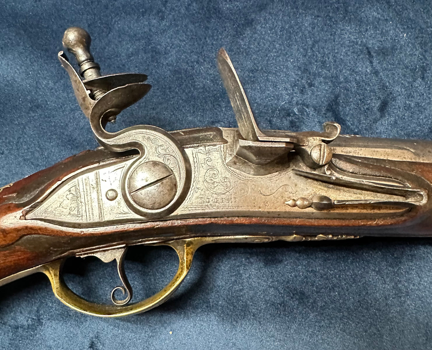 Beautiful Large Early Flintlock Holster Pistol By J J Behr Of Wurzburg